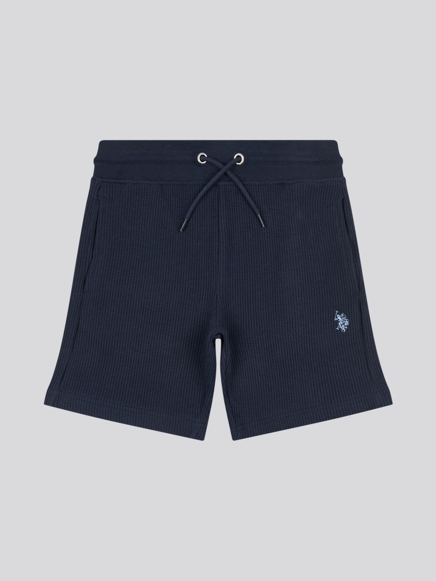 Boys Waffle Texture Short in Dark Sapphire Navy / Moonlight Blue DHM - Image 5