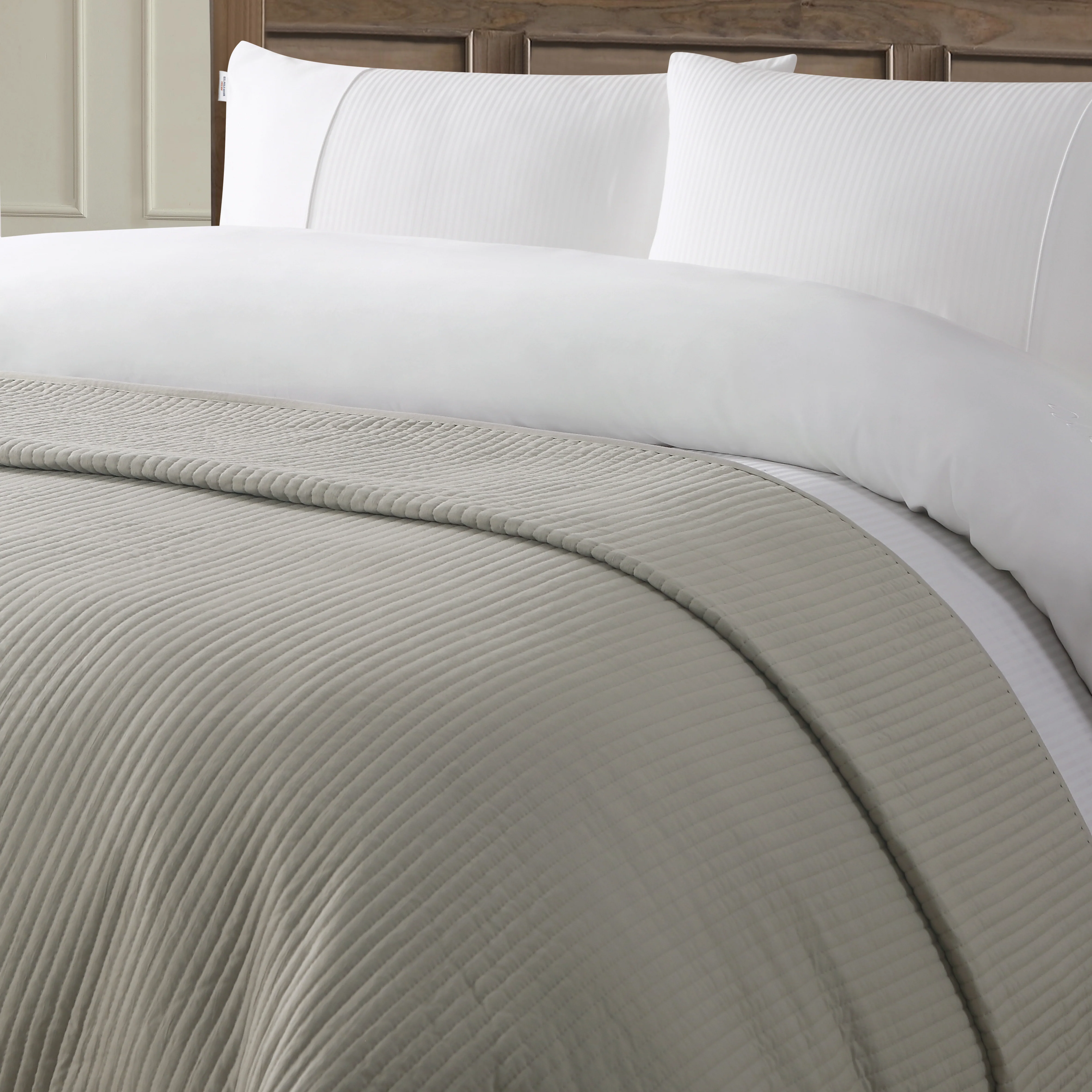 Channel Row Quilted Bedspread Cloud Cream - Image 5