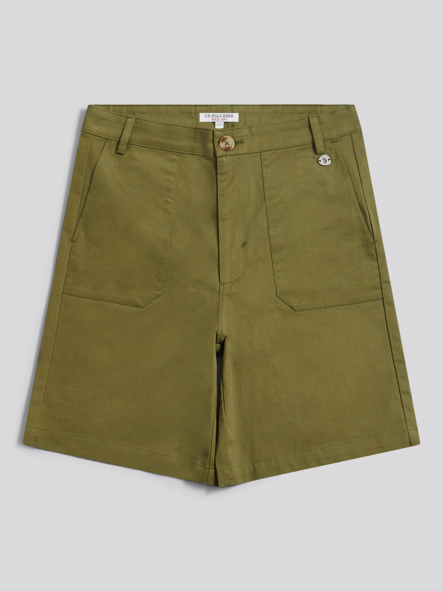 Womens Longline Chino Shorts Capulet Olive - Image 6