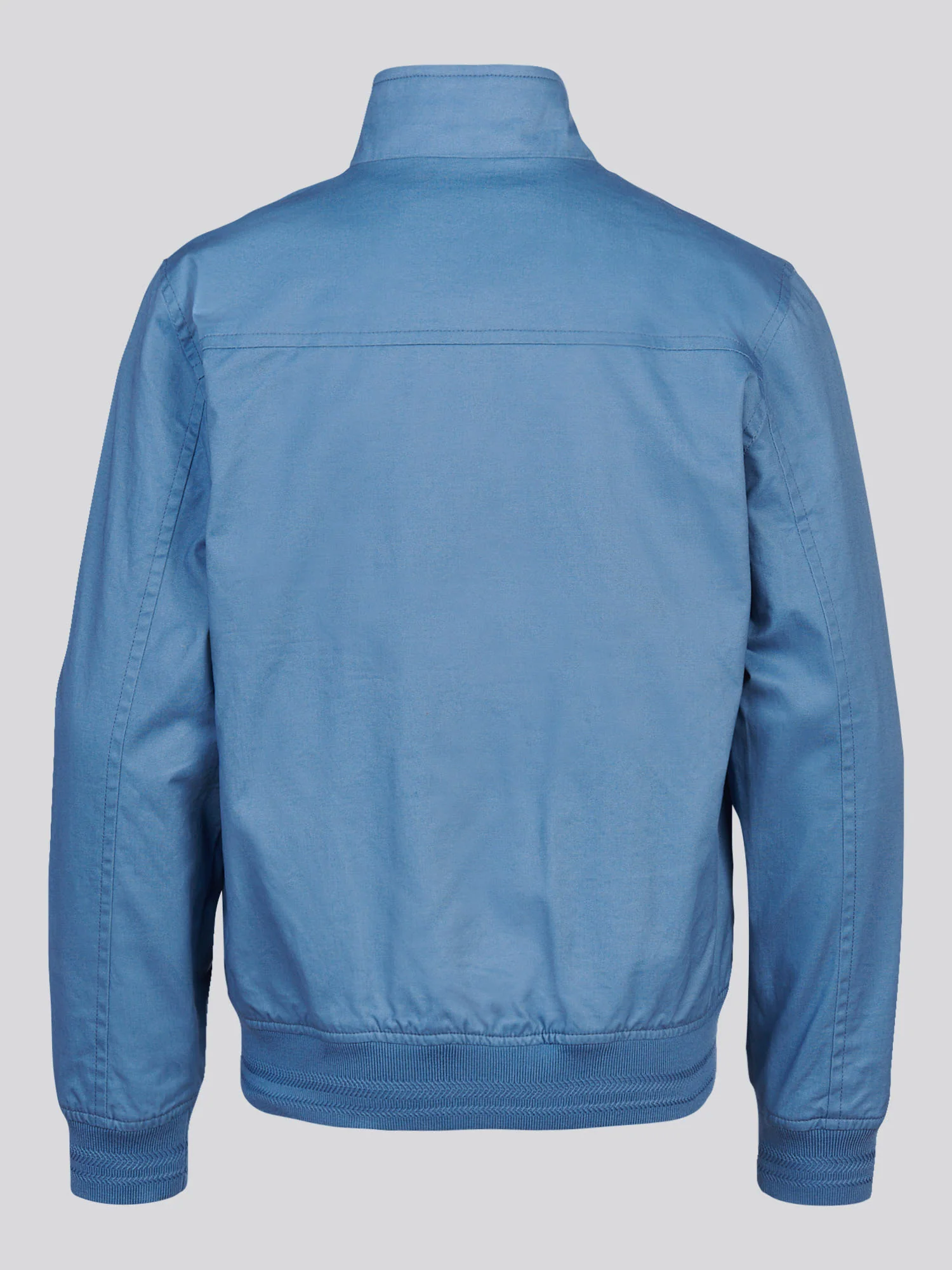 Boys Cotton Twill Harrington Jacket Blue Horizon - Image 8