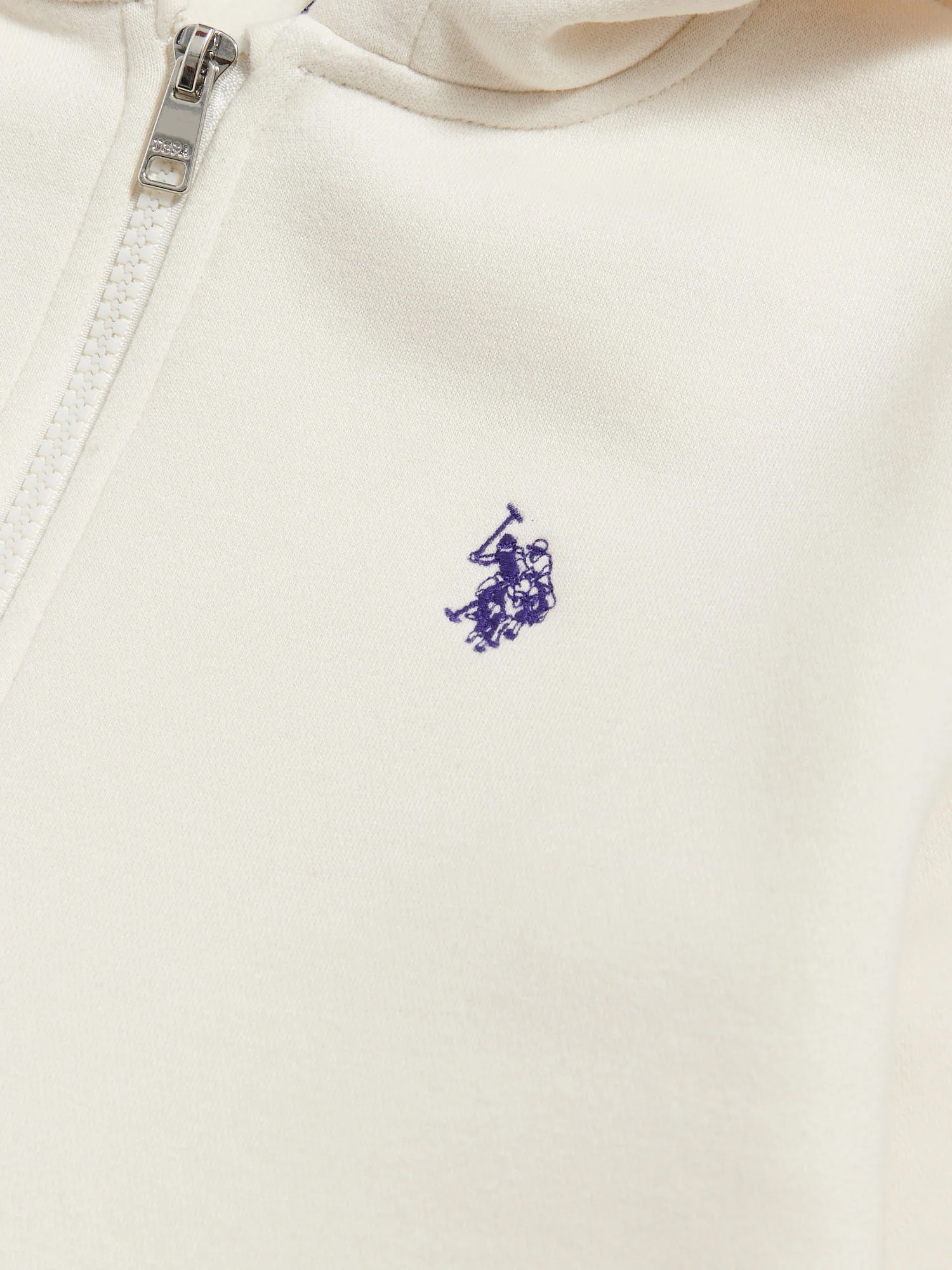 Girls Double Horsemen Zip-Through Hoodie Marshmallow - Image 7