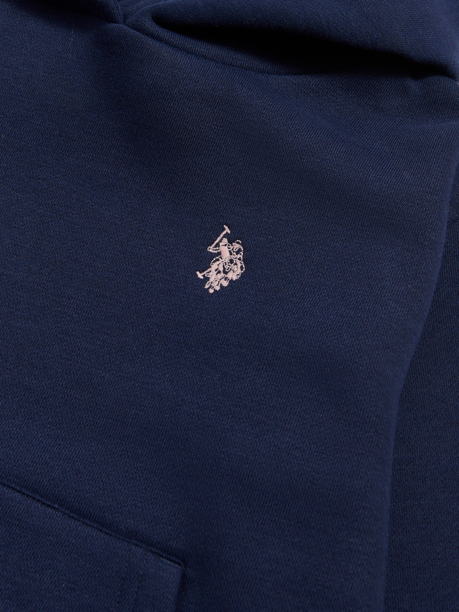 Girls Double Horsemen Overhead Hoodie Navy Iris - Image 7