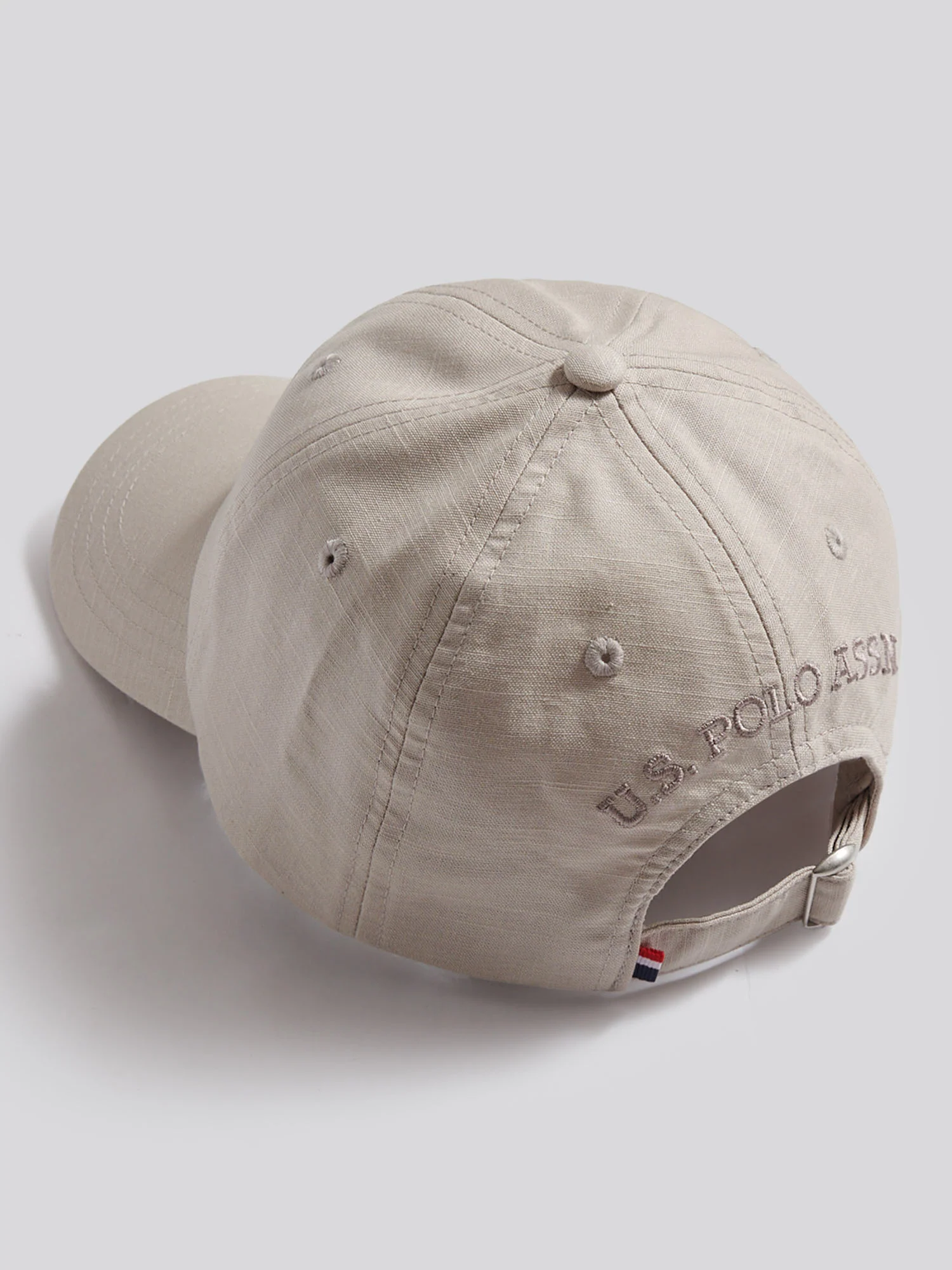 Boys Dobby Linen Blend Baseball Cap Beige - Image 2