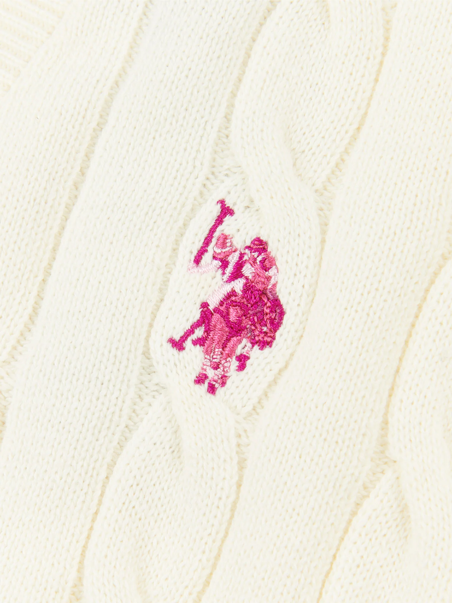 Girls Cable Knit Cardigan Egret - Image 5