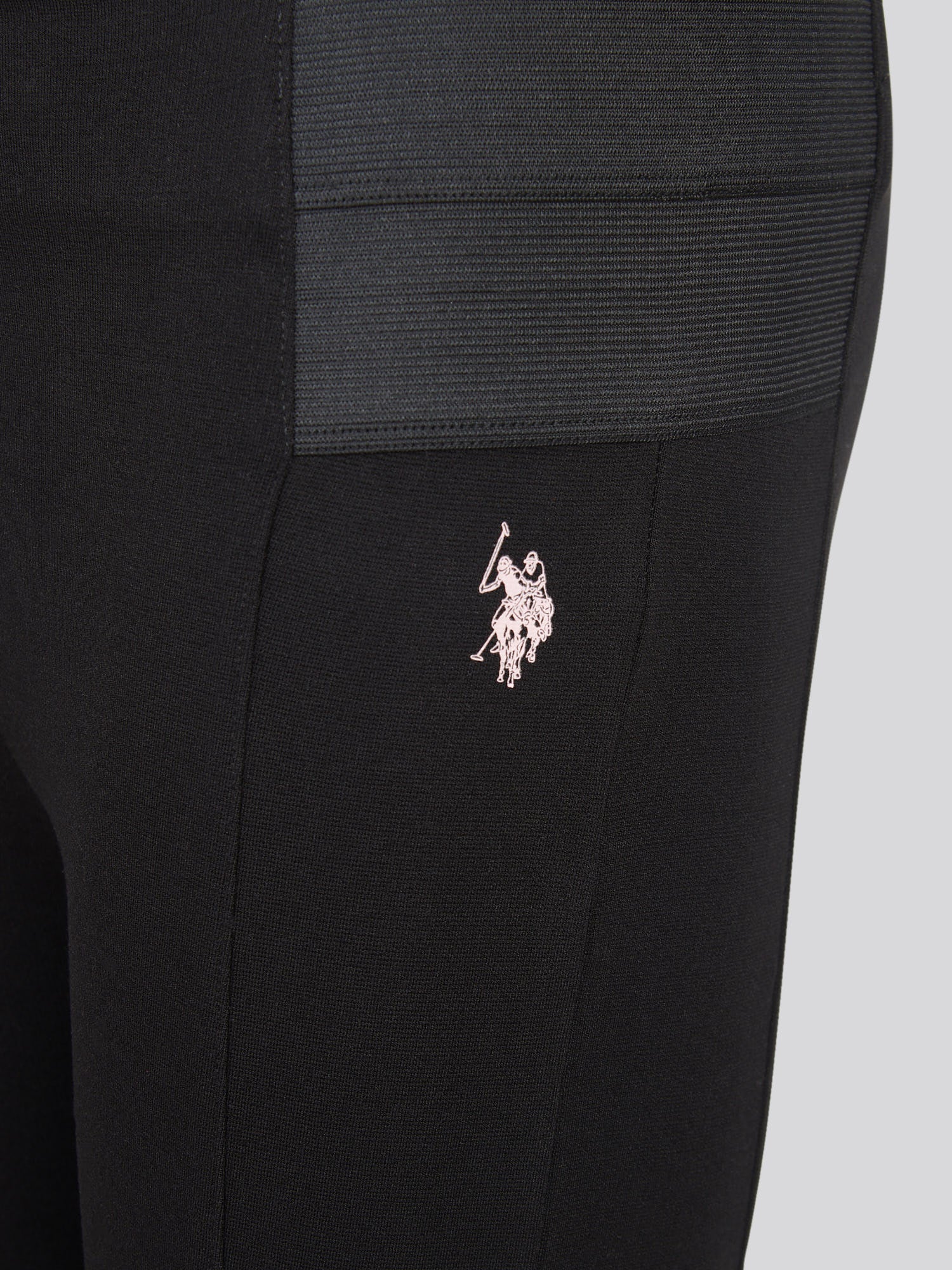 Girls Elastic Waistband Leggings Black - Image 8