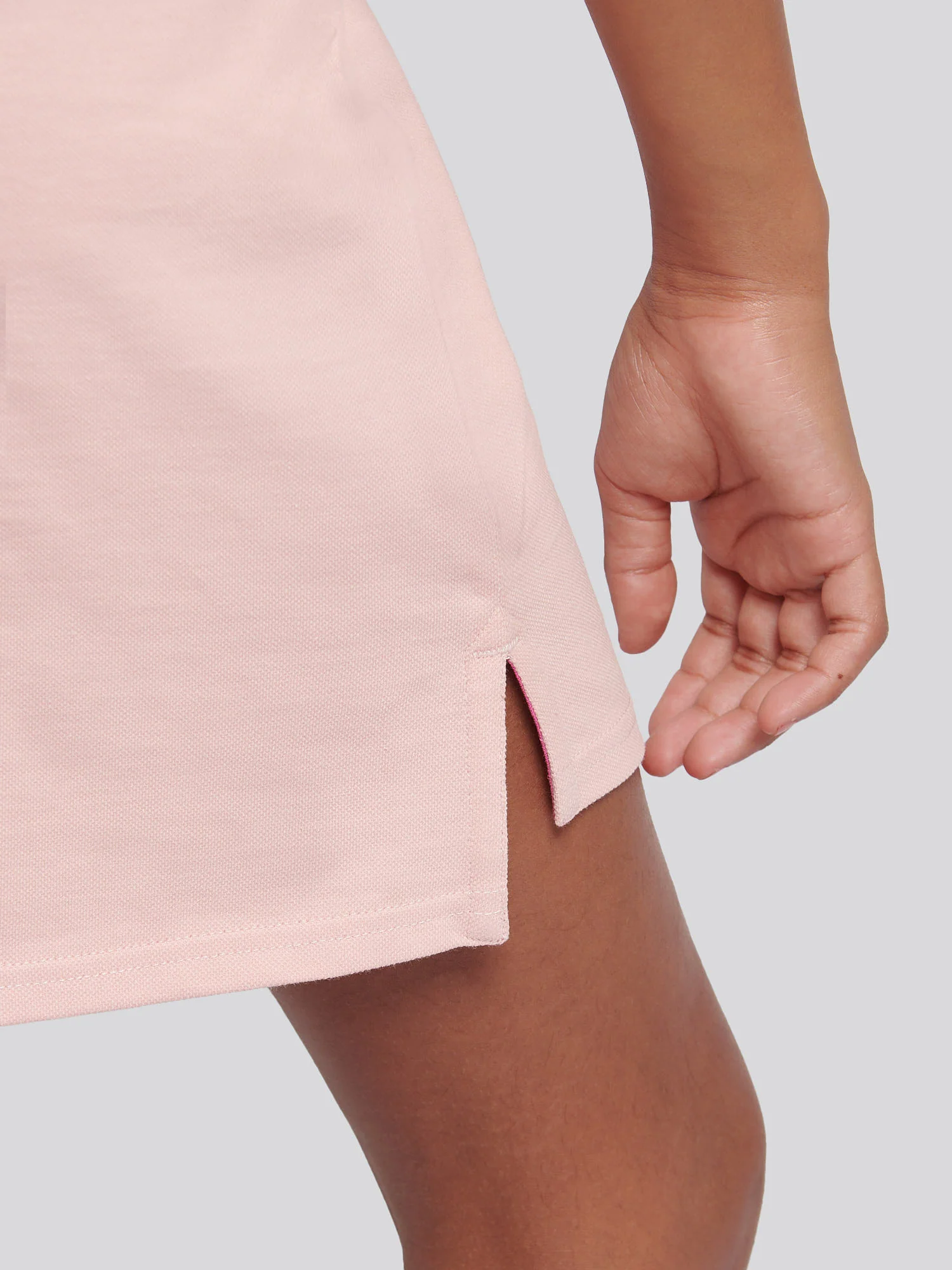 Girls Frill Collar Polo Dress in Crystal Rose - Image 4