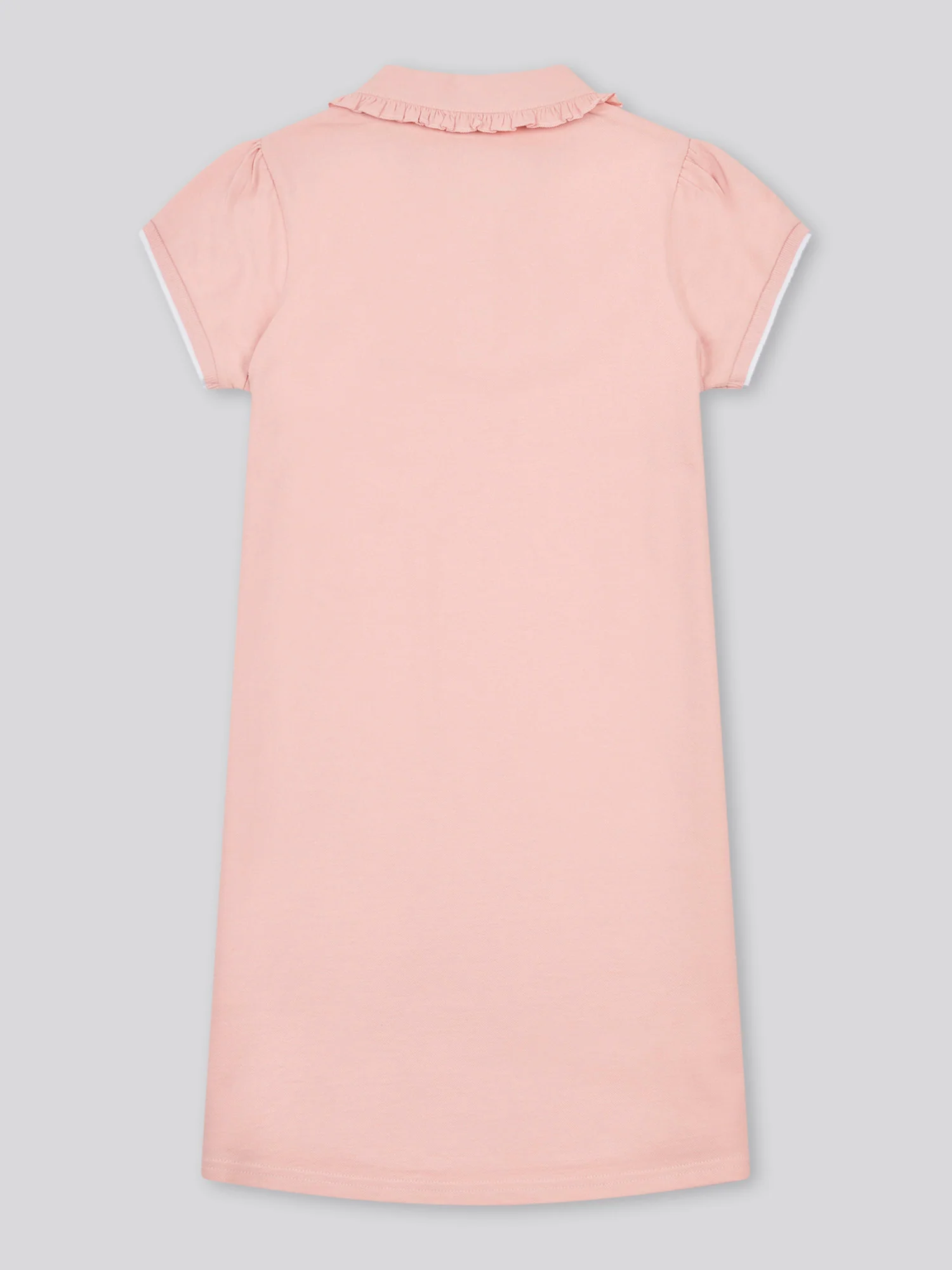 Girls Frill Collar Polo Dress in Crystal Rose - Image 7