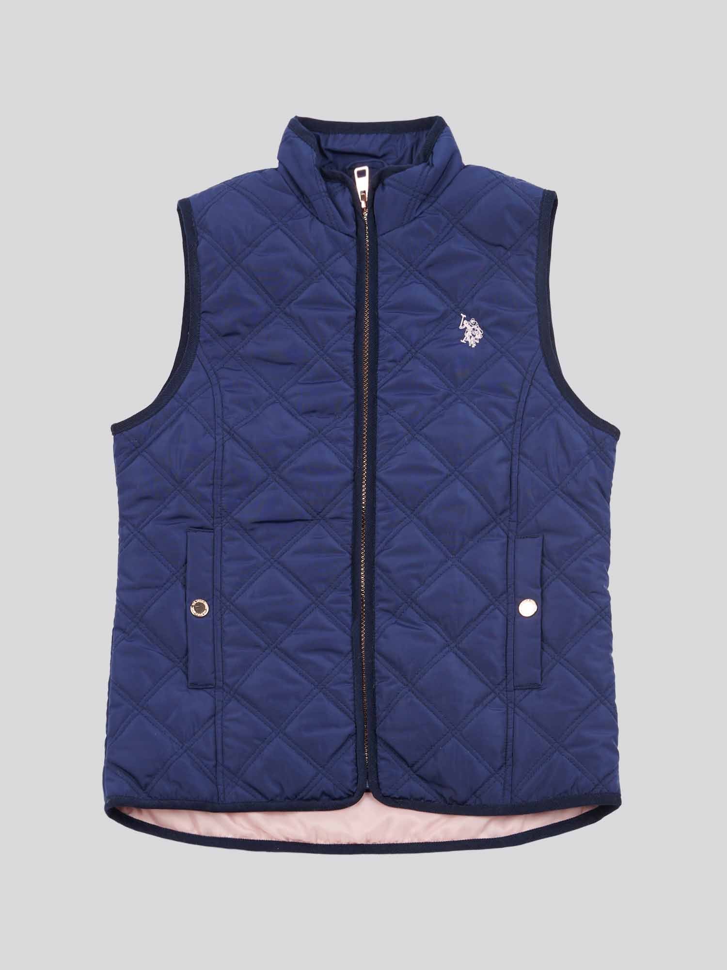 Girls Hacking Gilet in Navy Iris - Image 6