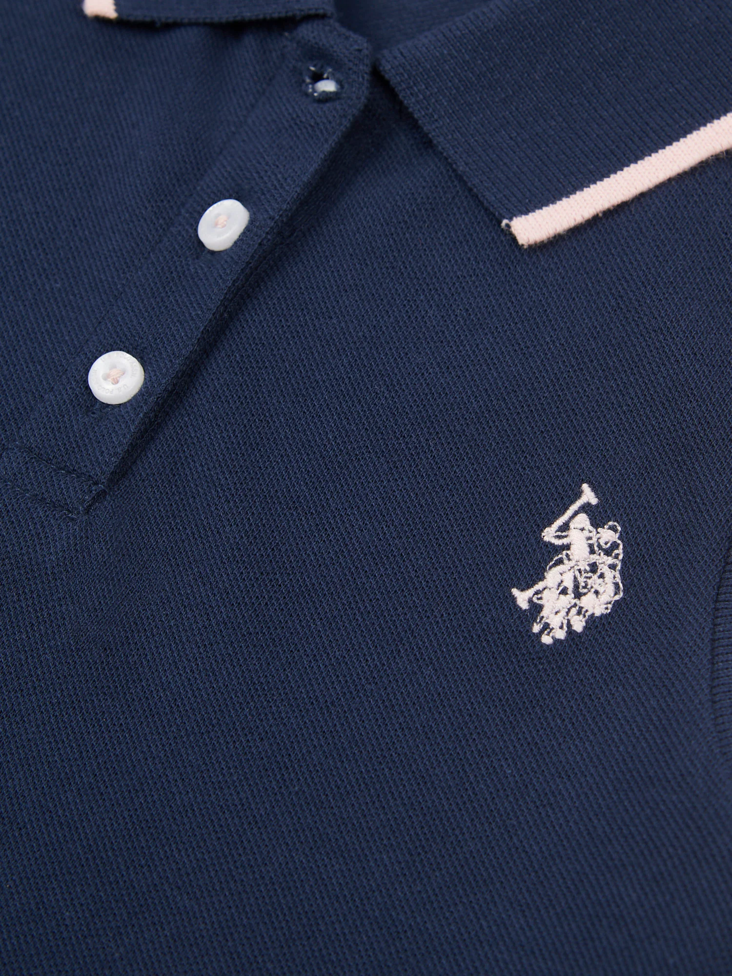 Girls Sleeveless Polo Shirt Navy Iris - Image 7