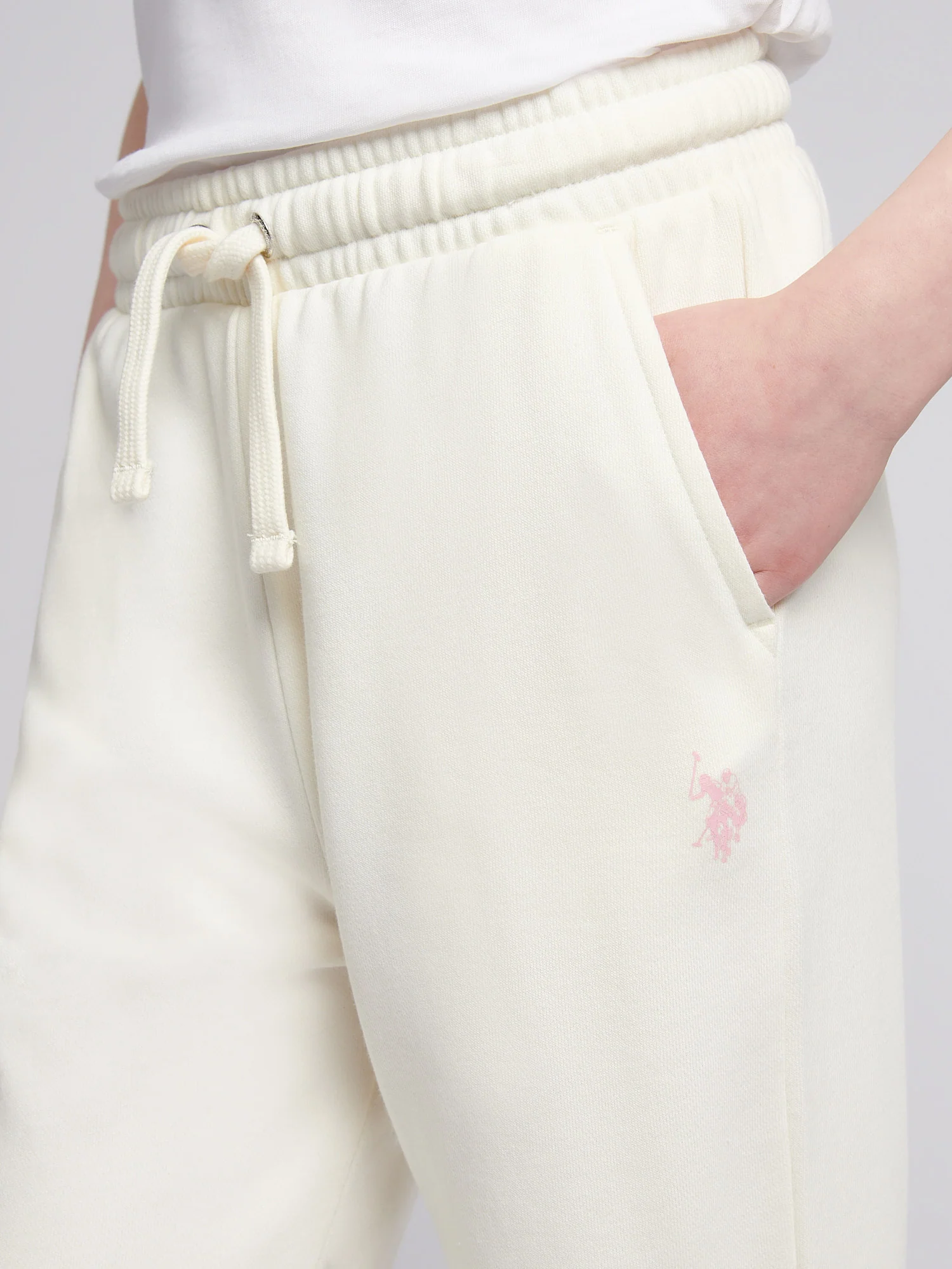 Girls Zip Hoodie & Relaxed Fit Jogger Set in Marshmallow - Image 6