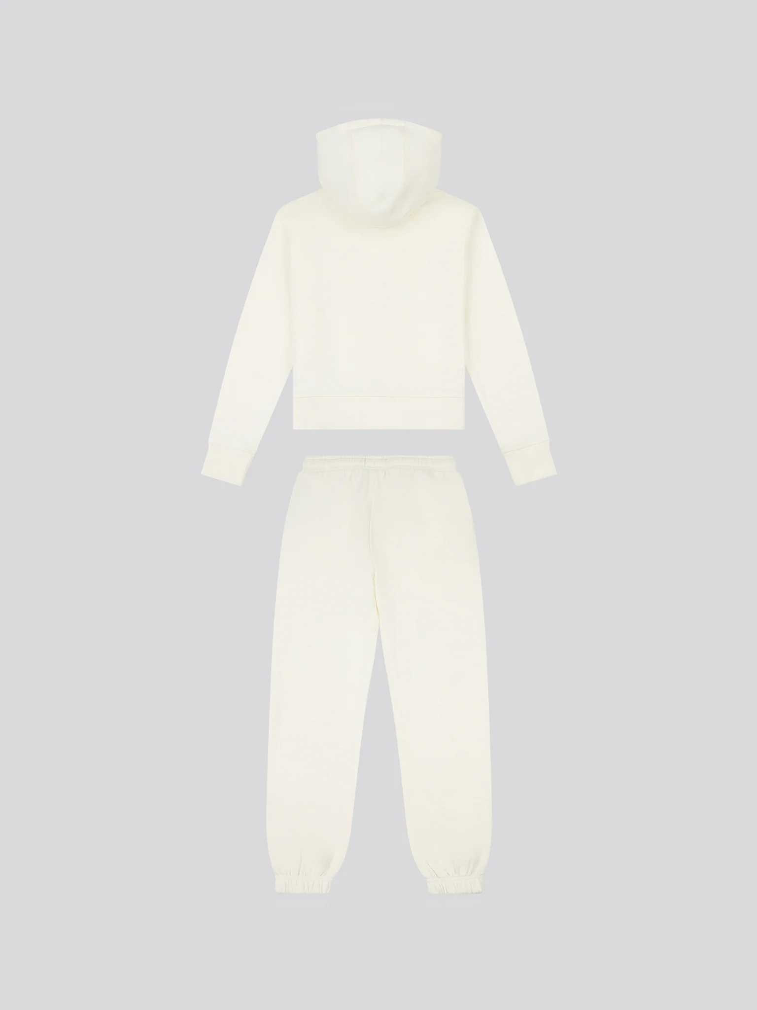 Girls Zip Hoodie & Relaxed Fit Jogger Set in Marshmallow - Image 8