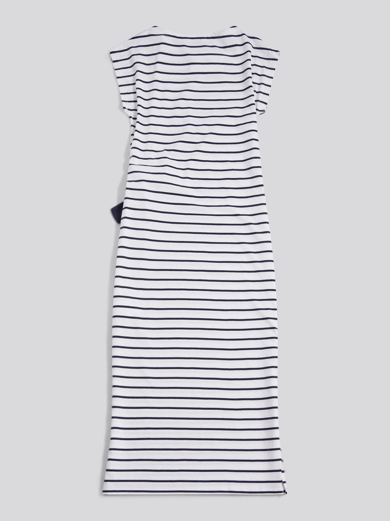 Womens Stripe Tie Detail Midi Dress Bright White - Image 2