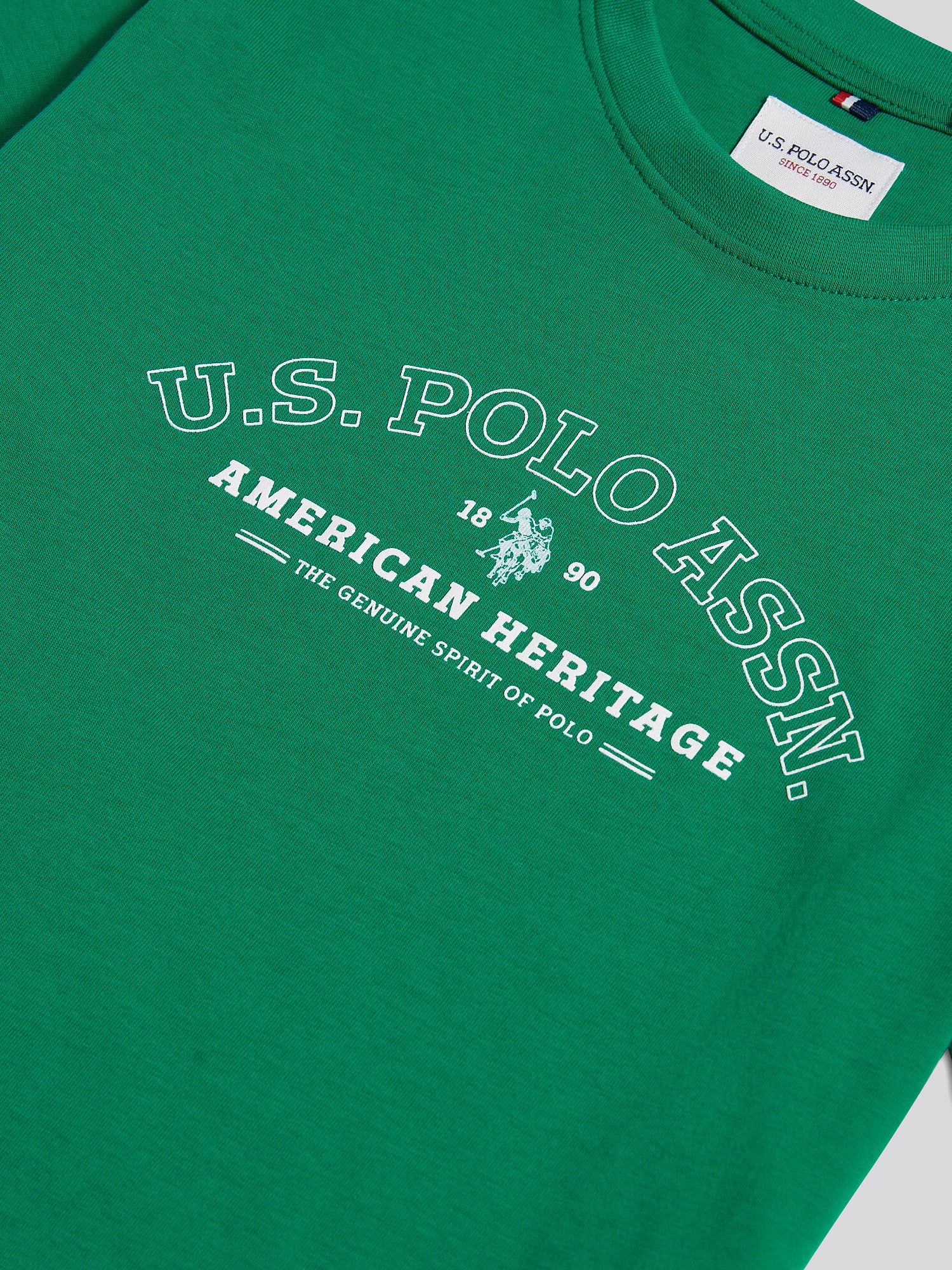 Boys Heritage Graphic Print T-Shirt in Lush Meadow - Image 7