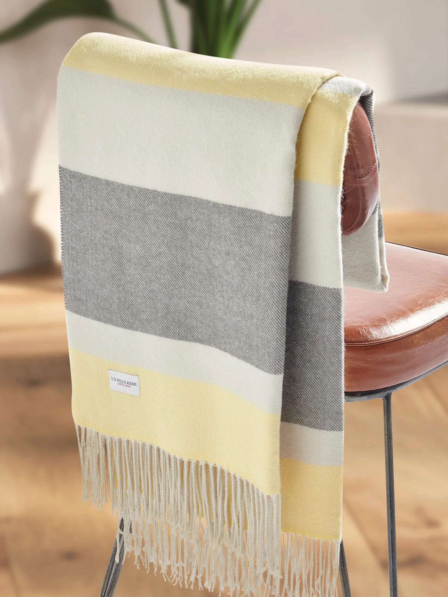 Luxury Breton Stripe Throw in Tornado