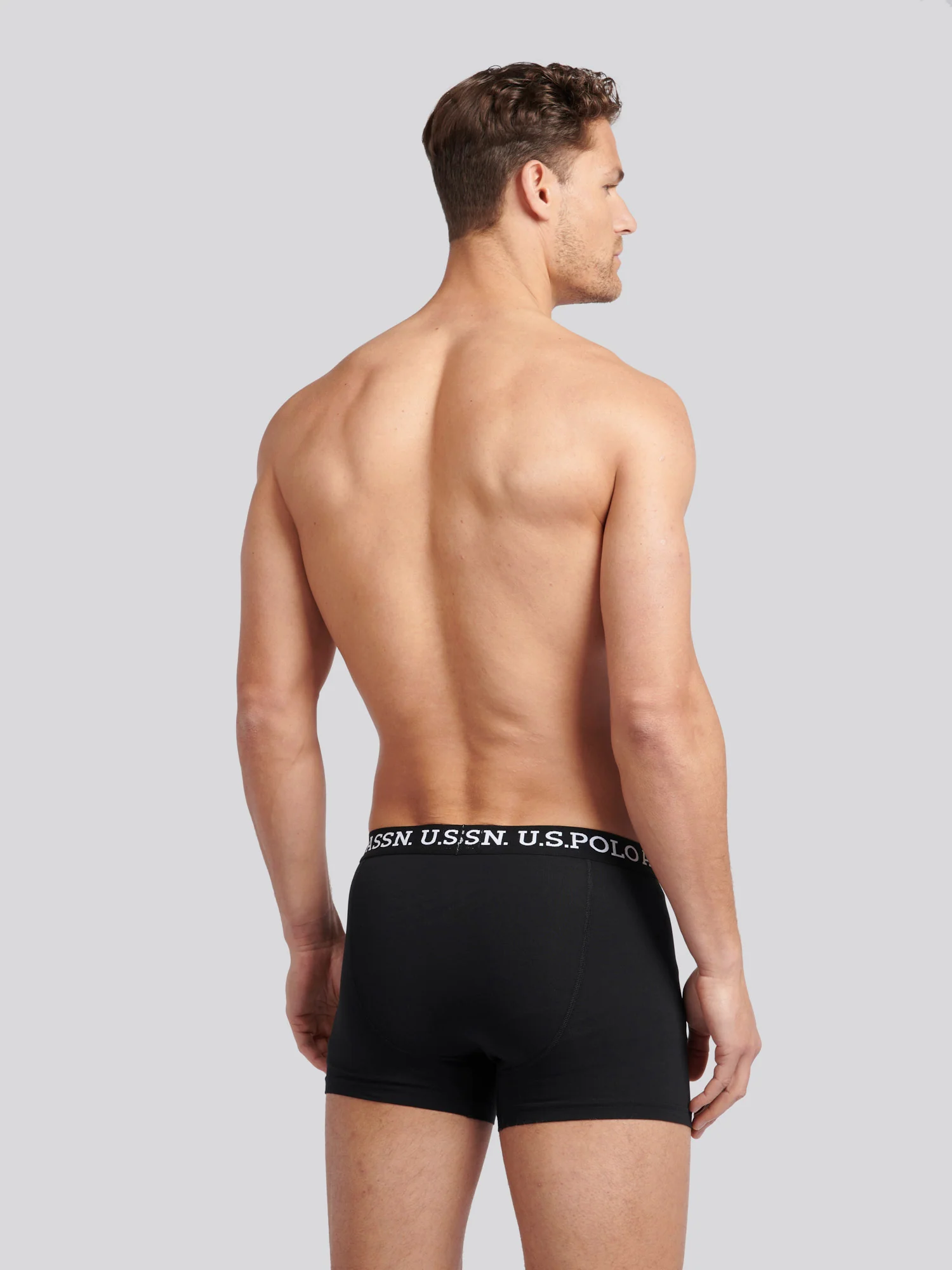 Mens 3 Pack Boxer Shorts Black - Image 3