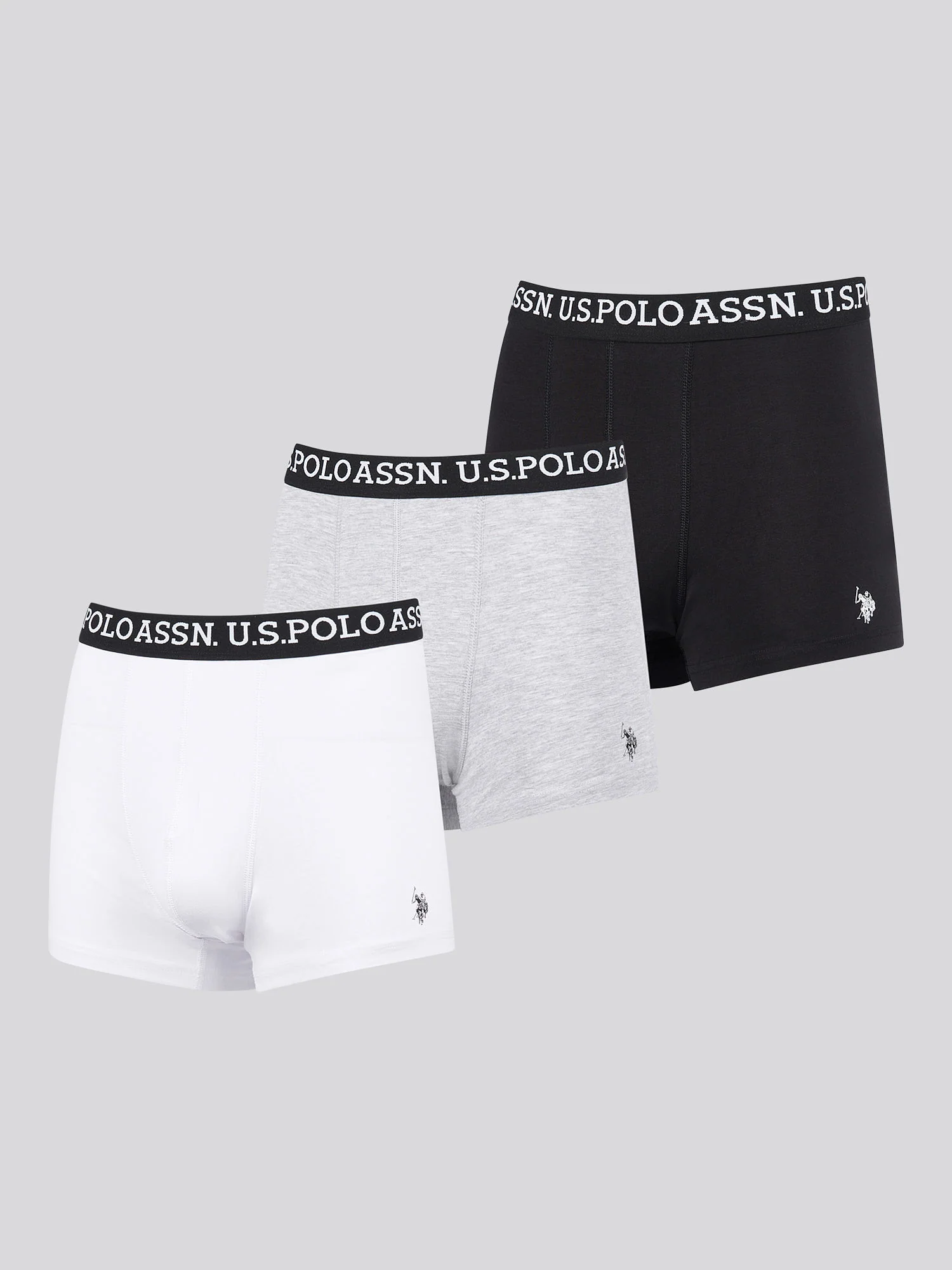 Mens 3 Pack Multi Trunk Black