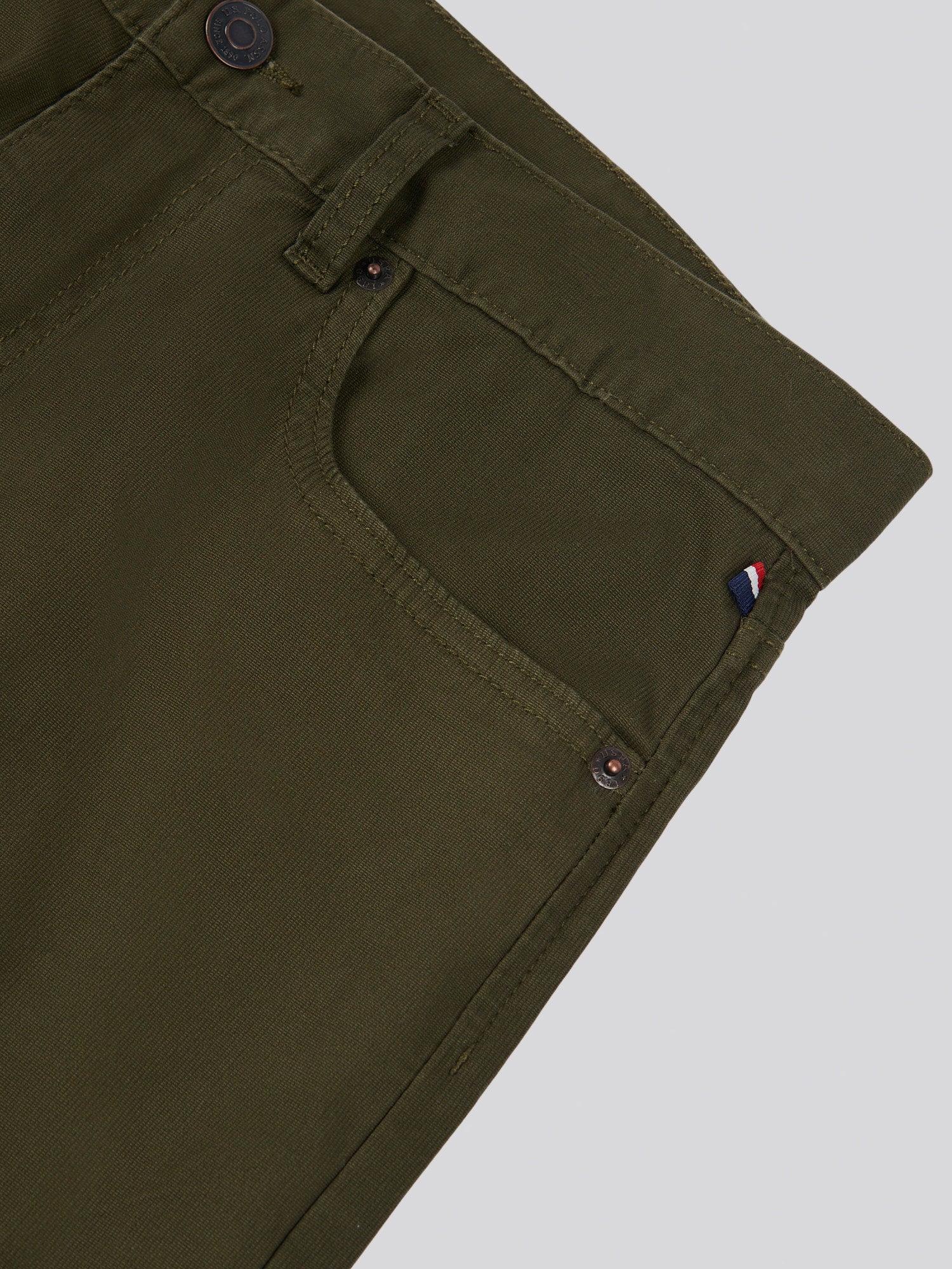 Mens Bedford Cord 5 Pocket Trouser in Forest Night - Image 9