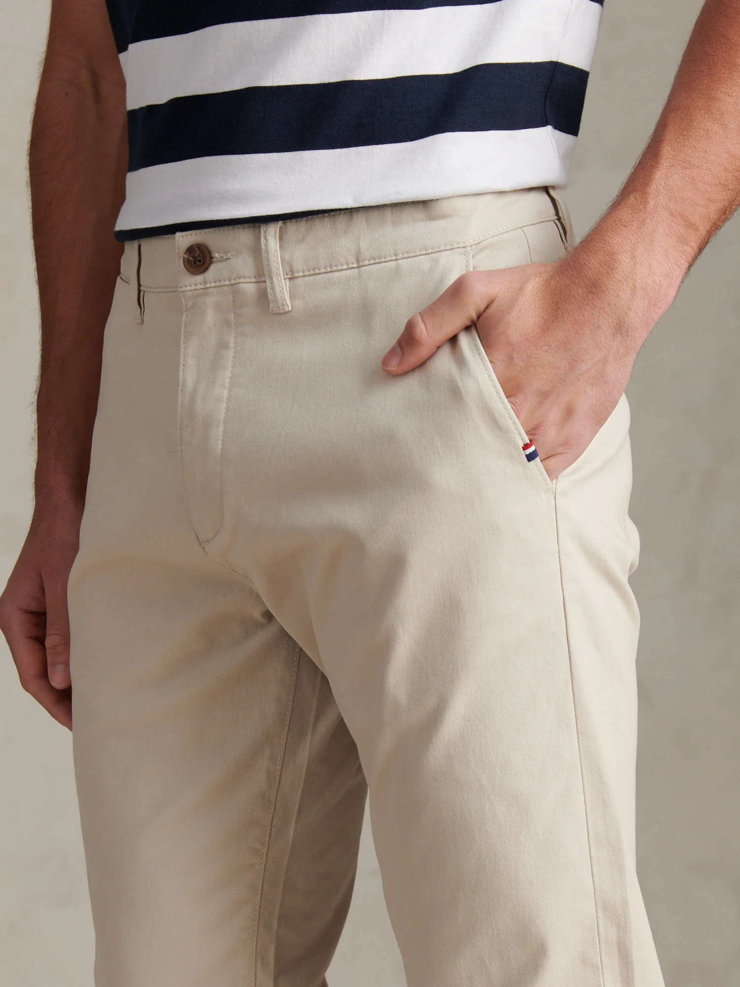 Mens Classic Chinos Beige - Image 5