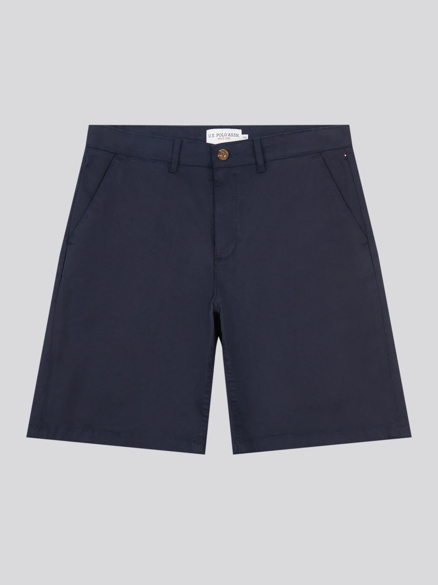 Mens Classic Chinos Shorts Dark Sapphire Navy / Haute Red DHM - Image 6