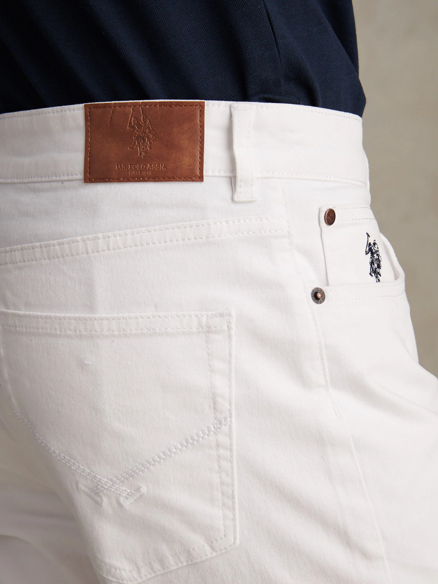 Mens Core 5 Pocket Trouser Bright White - Image 5