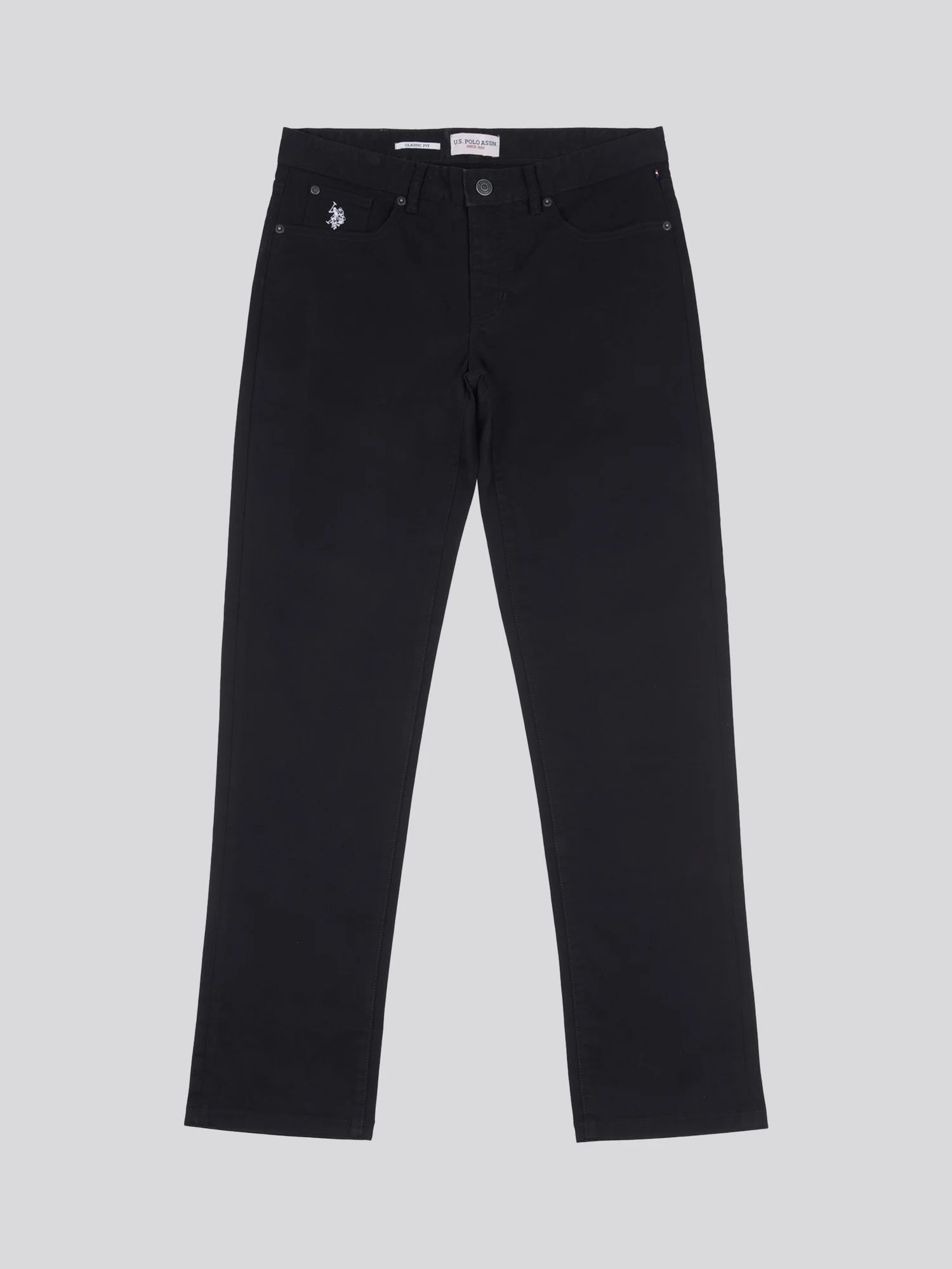 Mens Core 5 Pocket Trouser Black Bright White DHM - Image 6