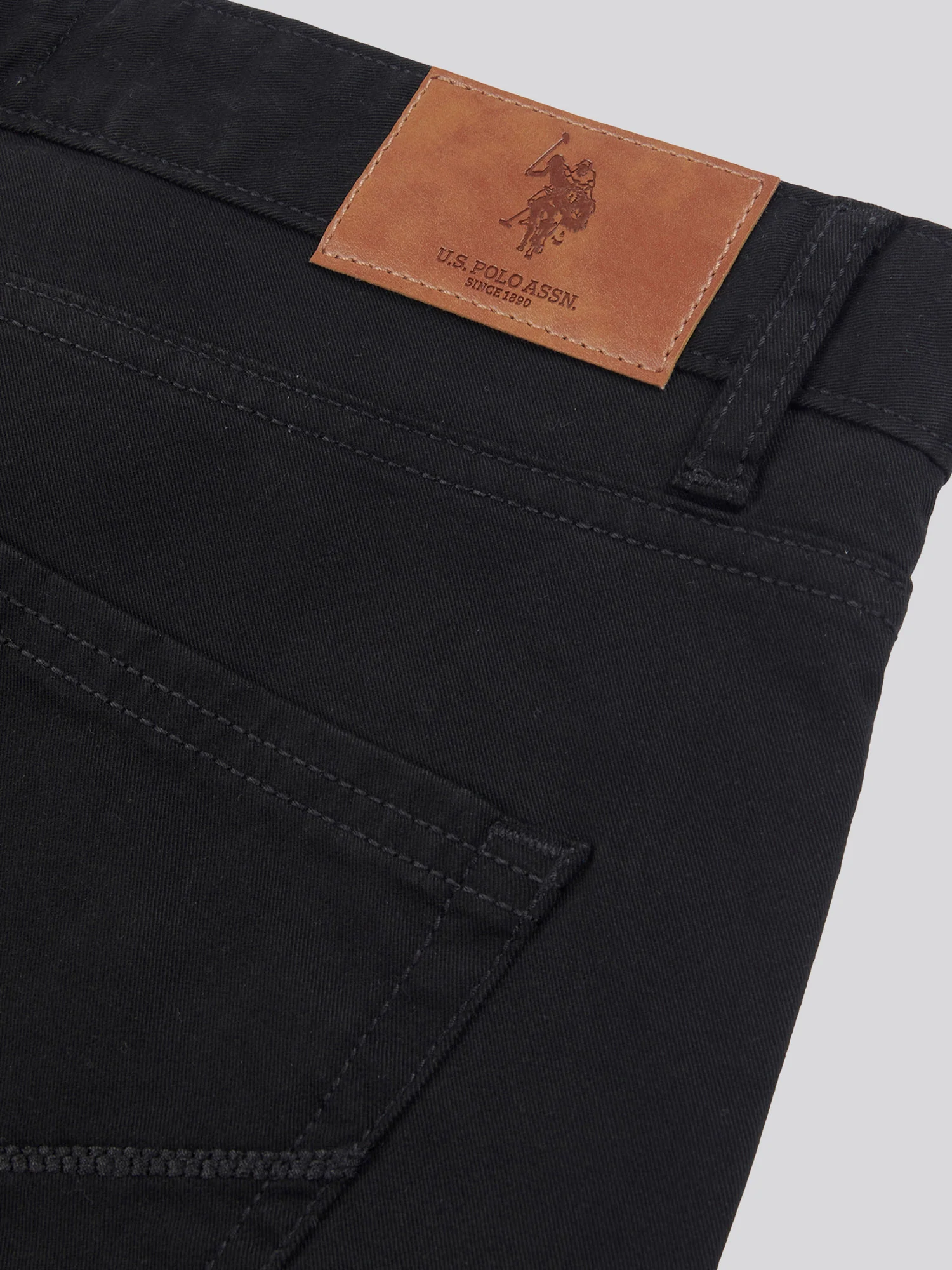 Mens Core 5 Pocket Trouser Black Bright White DHM - Image 7