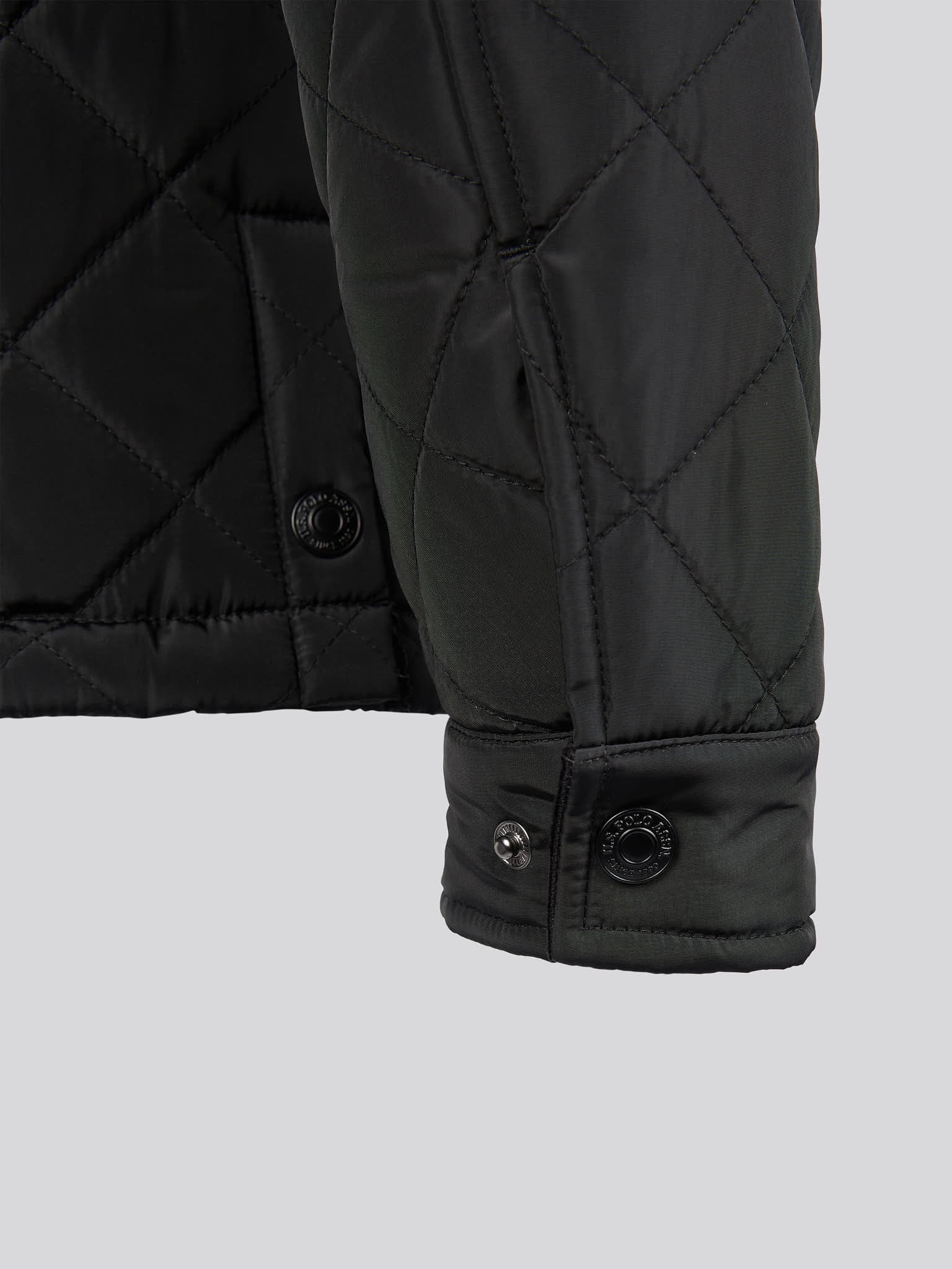 Mens Diamond Quilted Funnel Jacket in Black - Image 15
