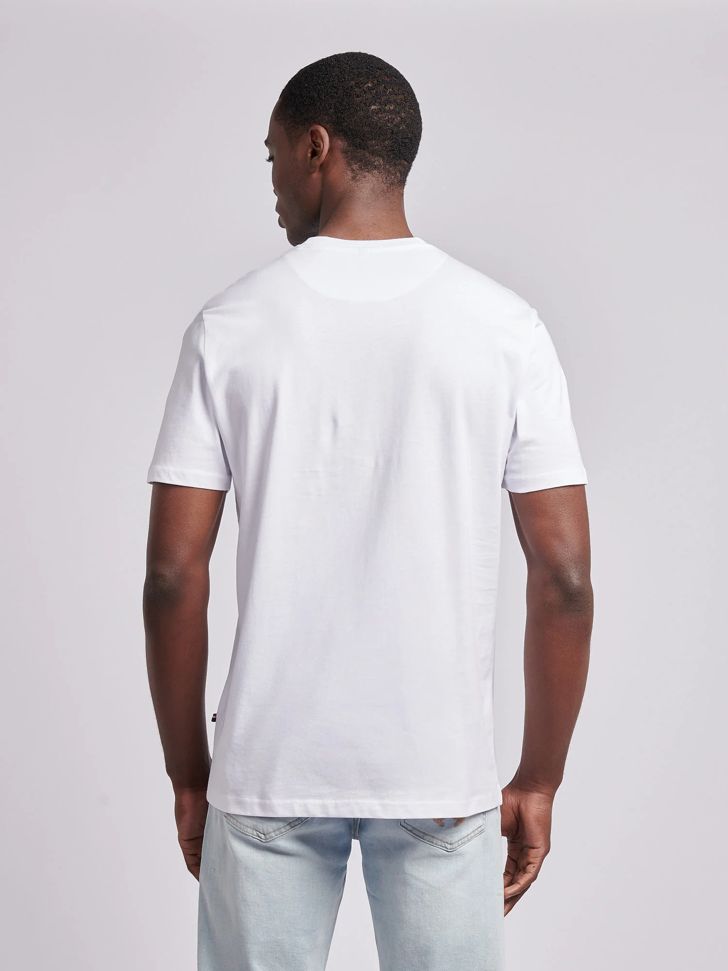Mens Double Horsemen Graphic T-Shirt Bright White - Image 4