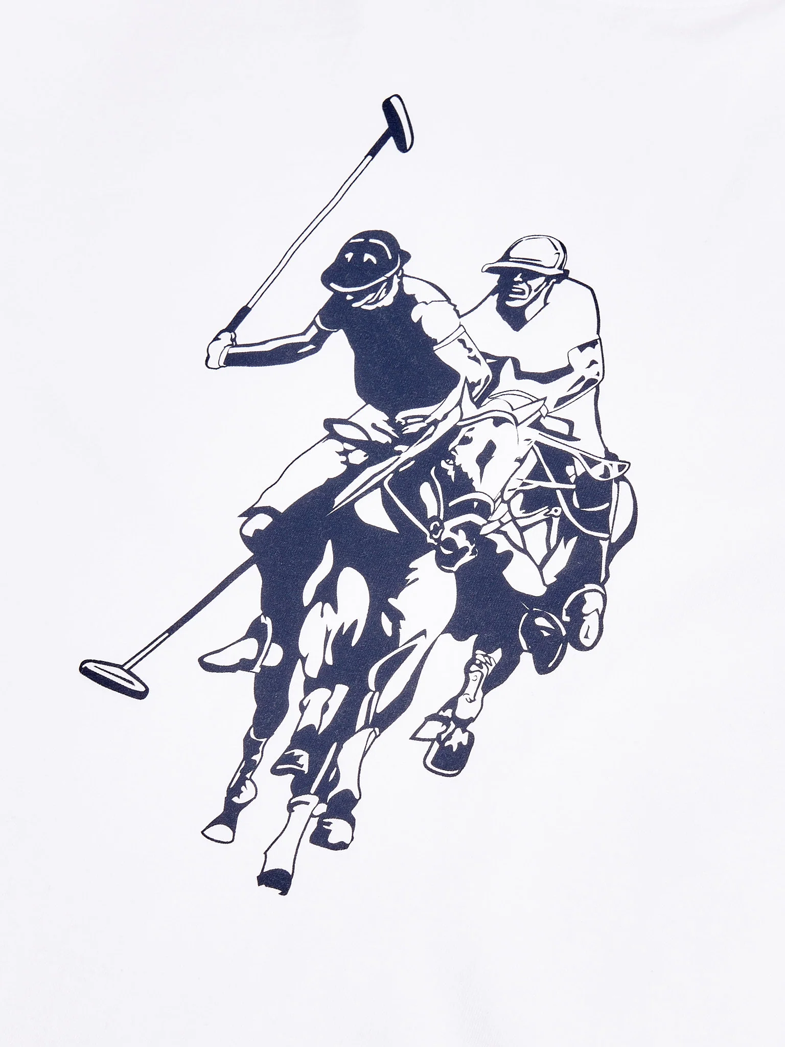 Mens Double Horsemen Graphic T-Shirt Bright White - Image 8