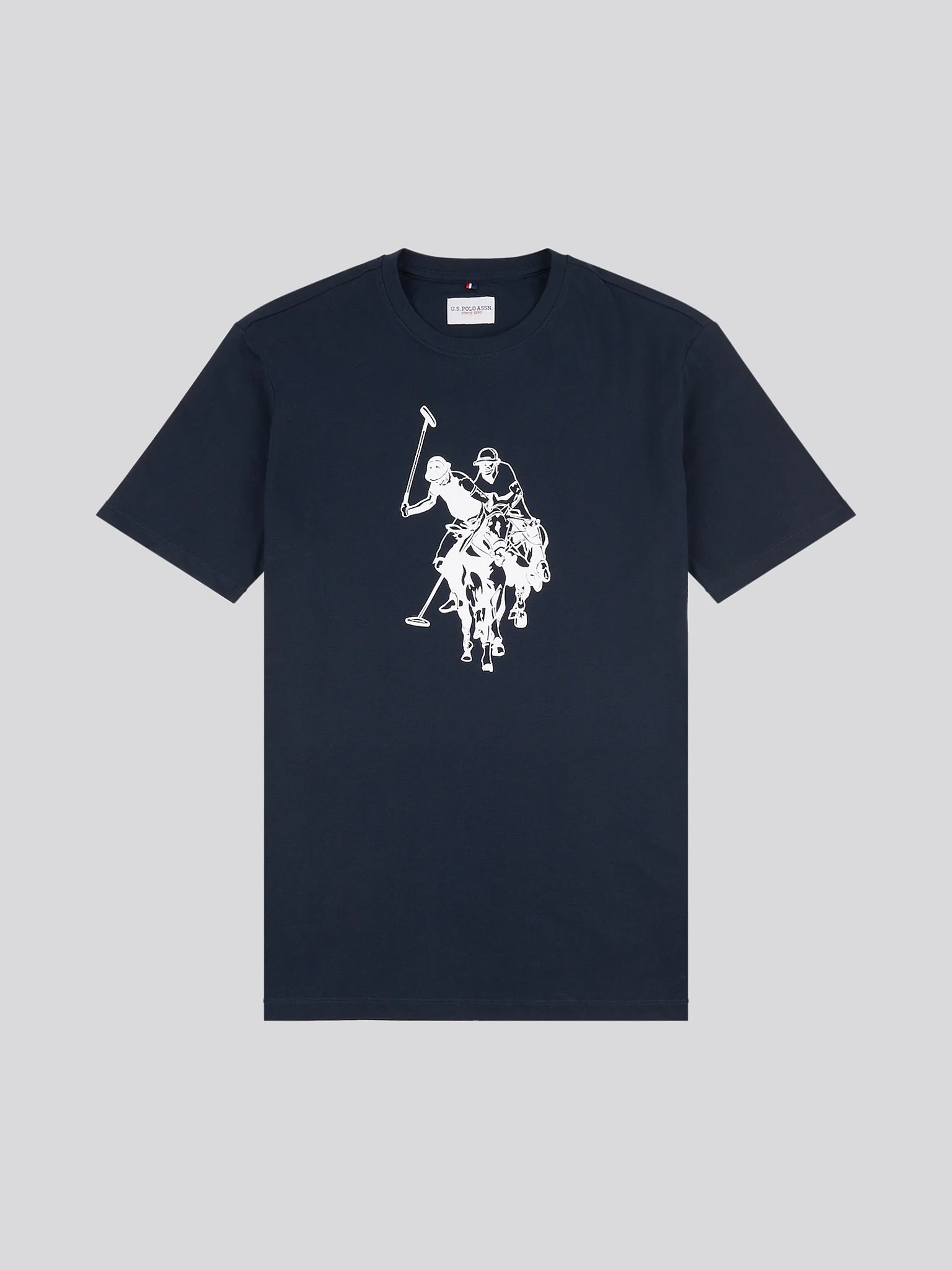 Mens Double Horsemen Graphic T-Shirt Dark Sapphire Navy - Image 6