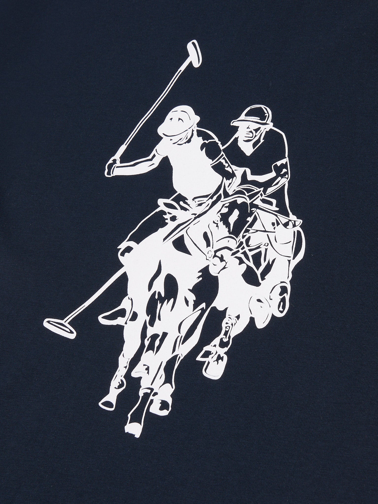 Mens Double Horsemen Graphic T-Shirt Dark Sapphire Navy - Image 8