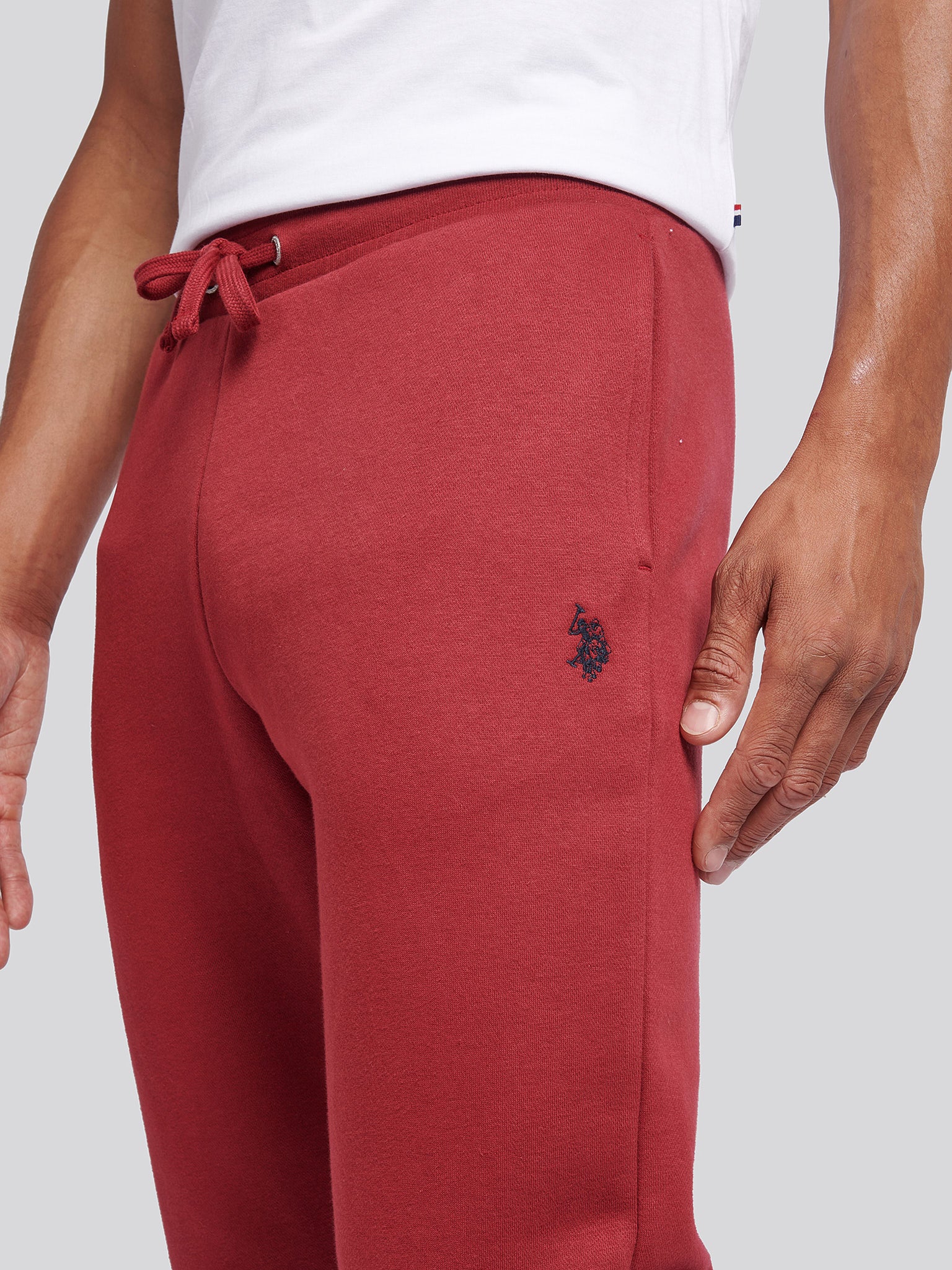 Mens Double Horsemen Jogger in Tibetan Red - Image 3
