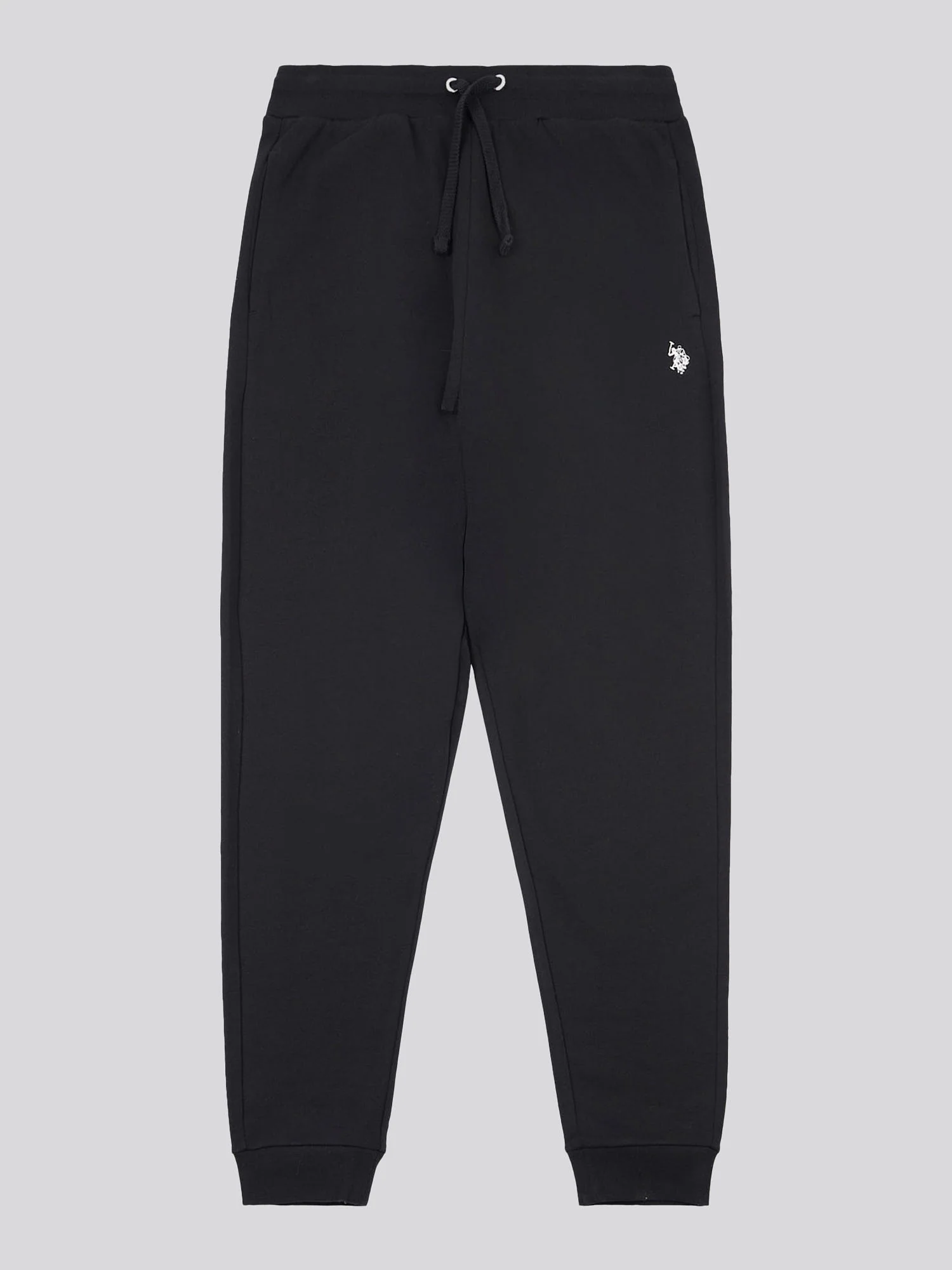 Mens Double Horsemen Loopback Jogger Black Bright White DHM - Image 5