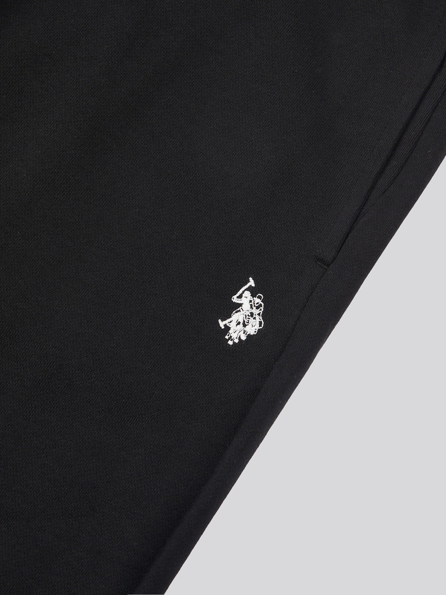 Mens Double Horsemen Loopback Jogger Black Bright White DHM - Image 7