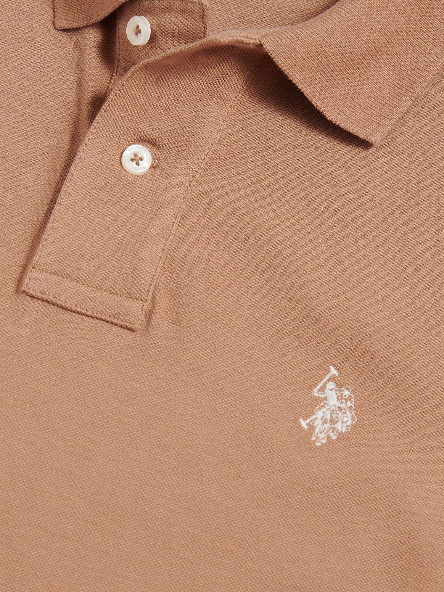 Mens Double Horsemen Polo Shirt Burro - Image 7