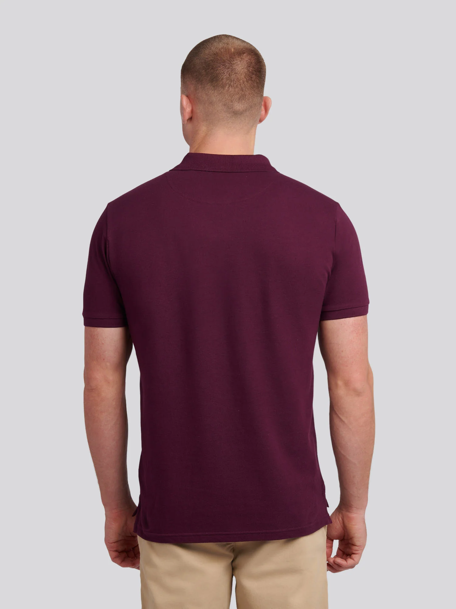 Mens Double Horsemen Polo Shirt Grape Wine - Image 4
