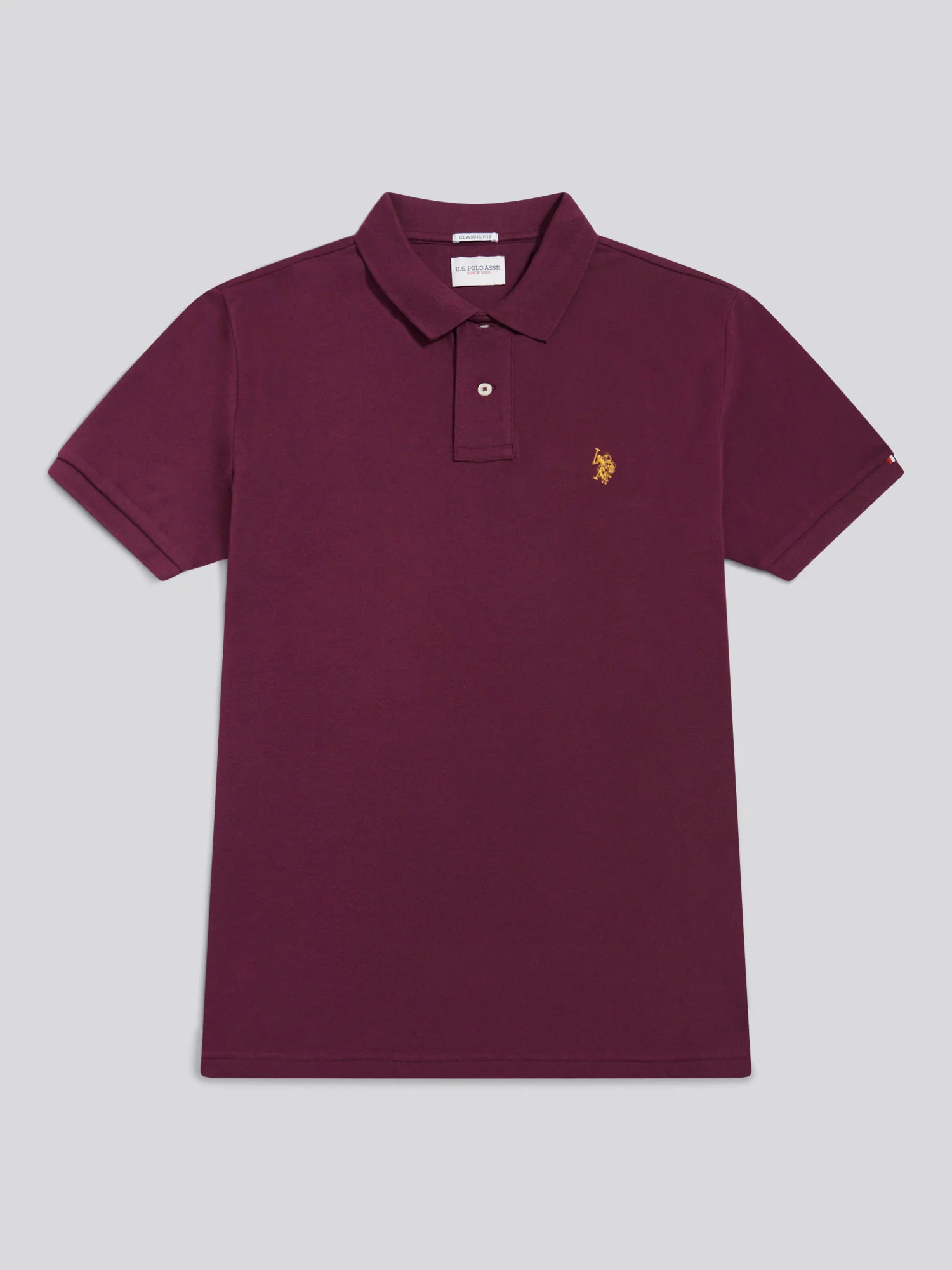 Mens Double Horsemen Polo Shirt Grape Wine - Image 5