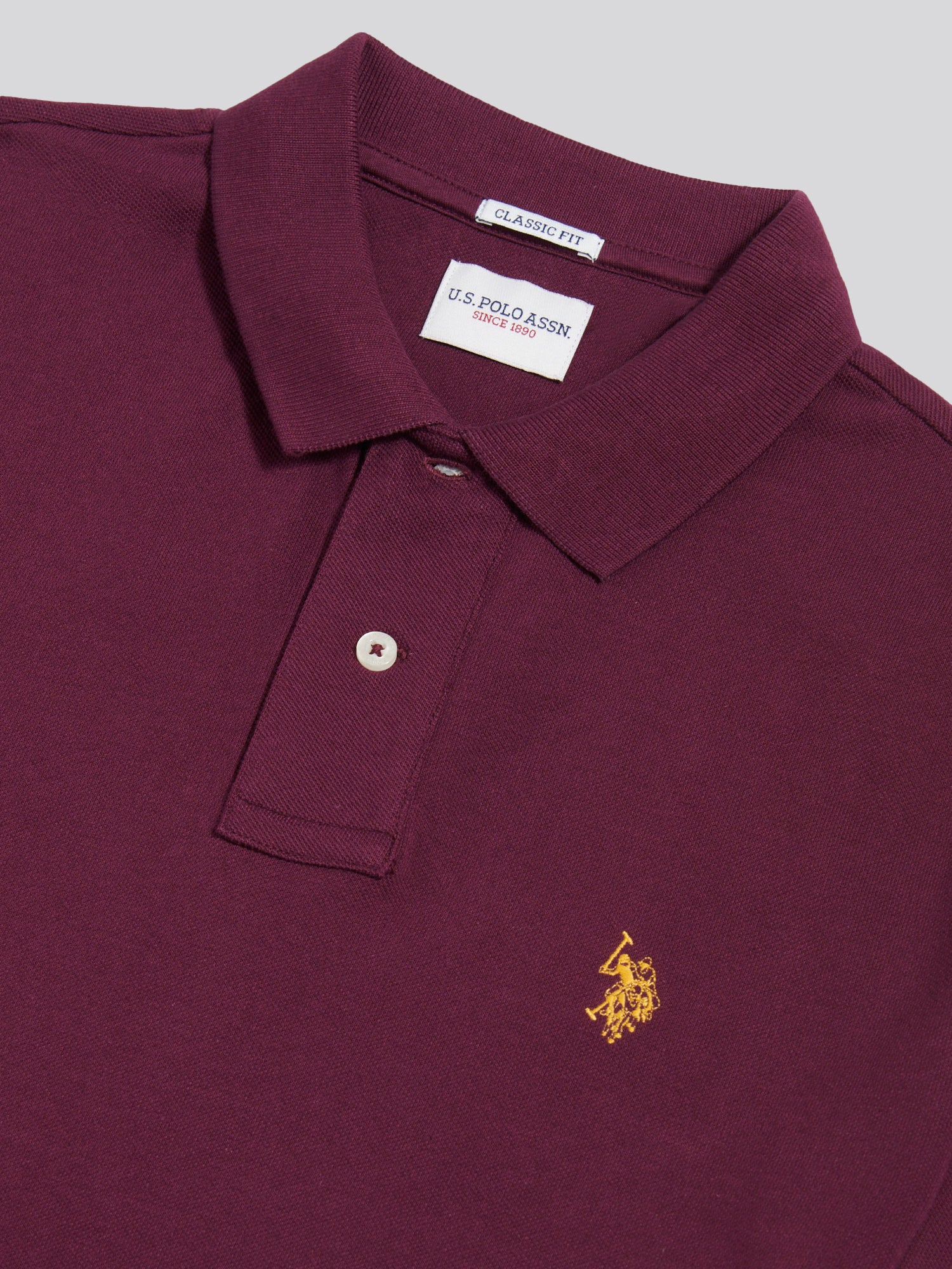 Mens Double Horsemen Polo Shirt Grape Wine - Image 7