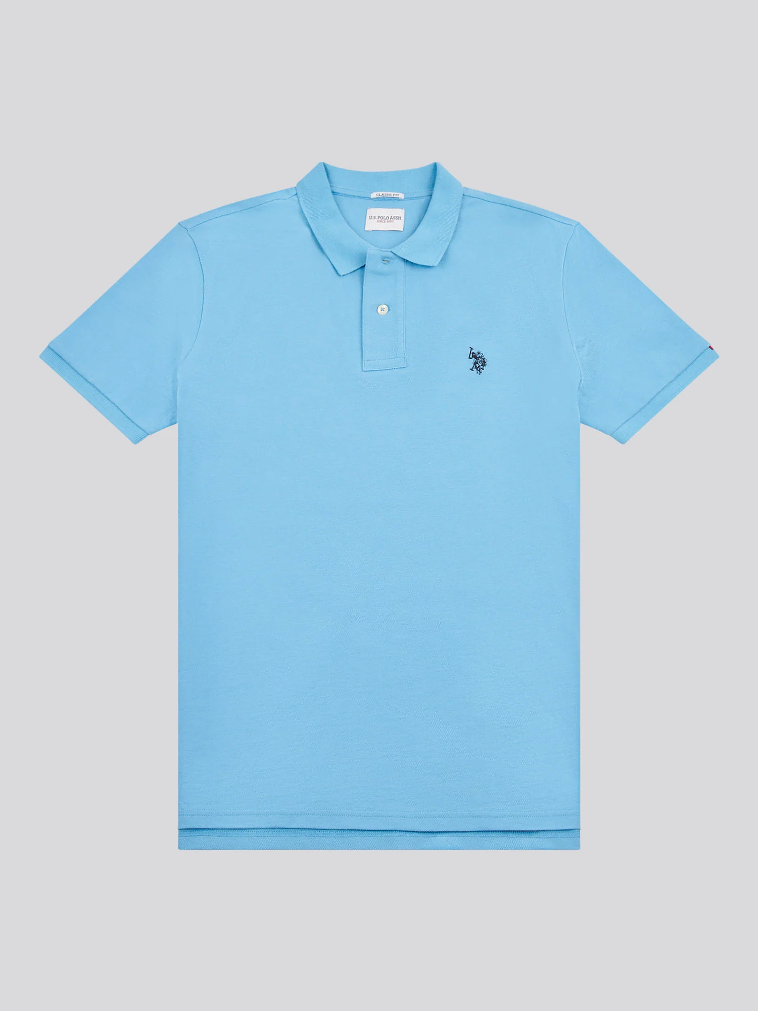 Mens Double Horsemen Polo Shirt Heritage Blue - Image 5