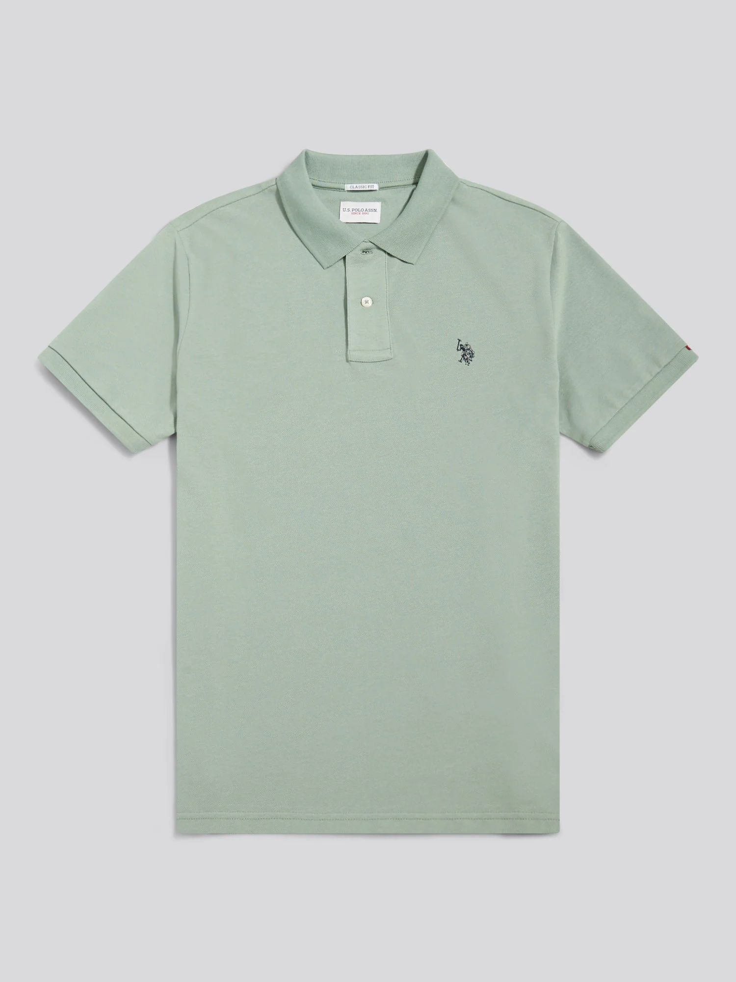 Mens Double Horsemen Polo Shirt Iceberg Green - Image 5