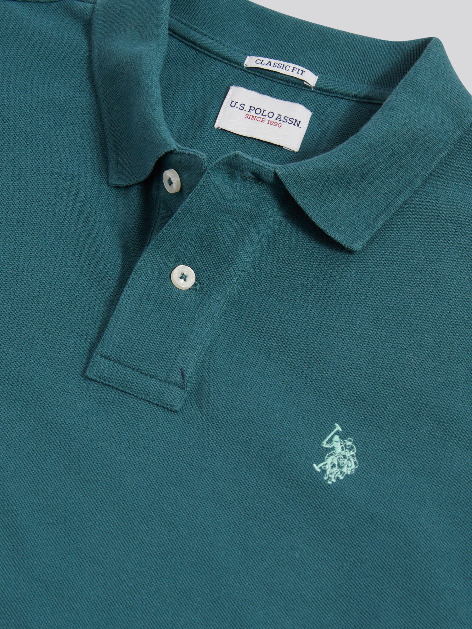 Mens Double Horsemen Polo Shirt Mediterranea - Image 7