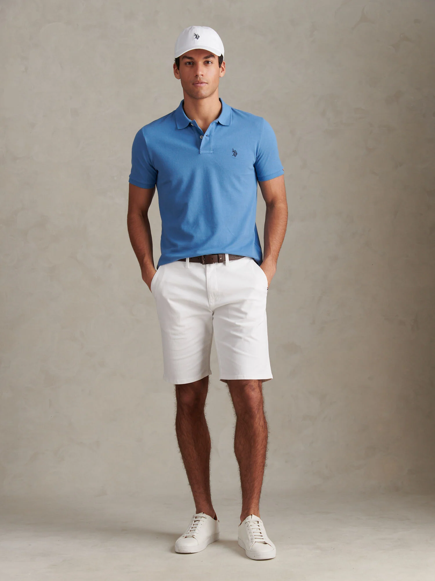Mens Double Horsemen Polo Shirt Riviera - Image 3