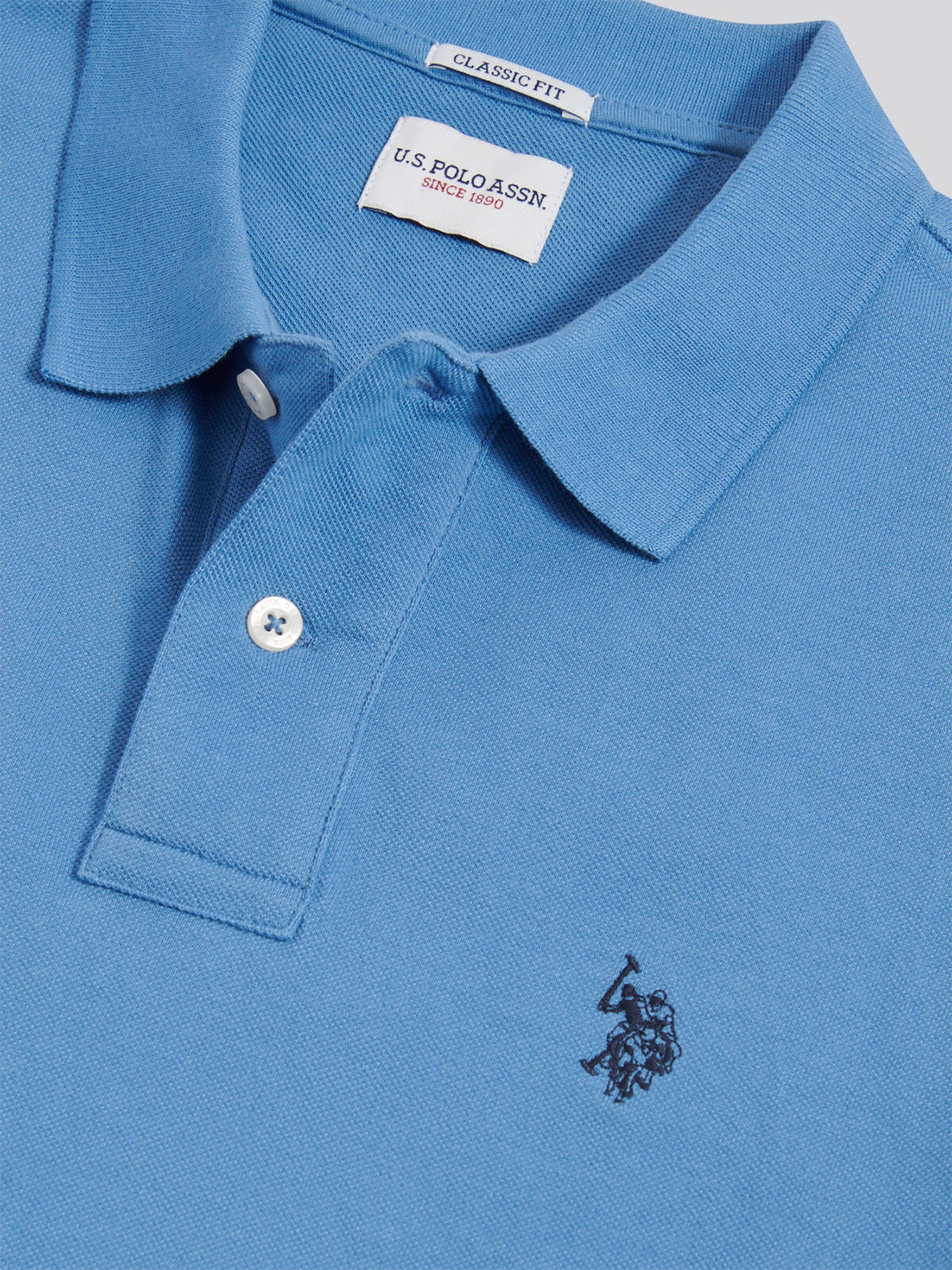 Mens Double Horsemen Polo Shirt Riviera - Image 8