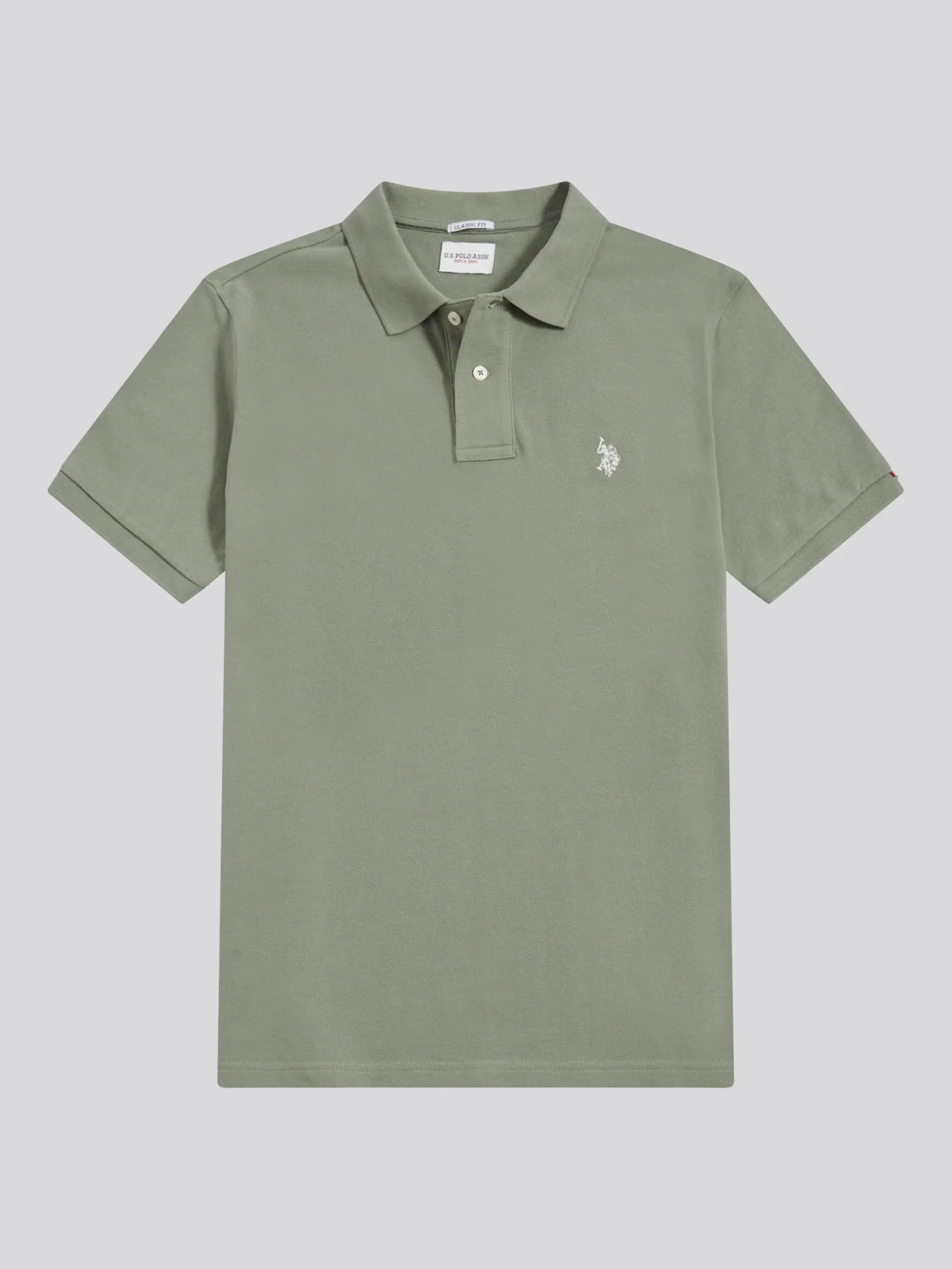 Mens Double Horsemen Polo Shirt Sea Spray - Image 5