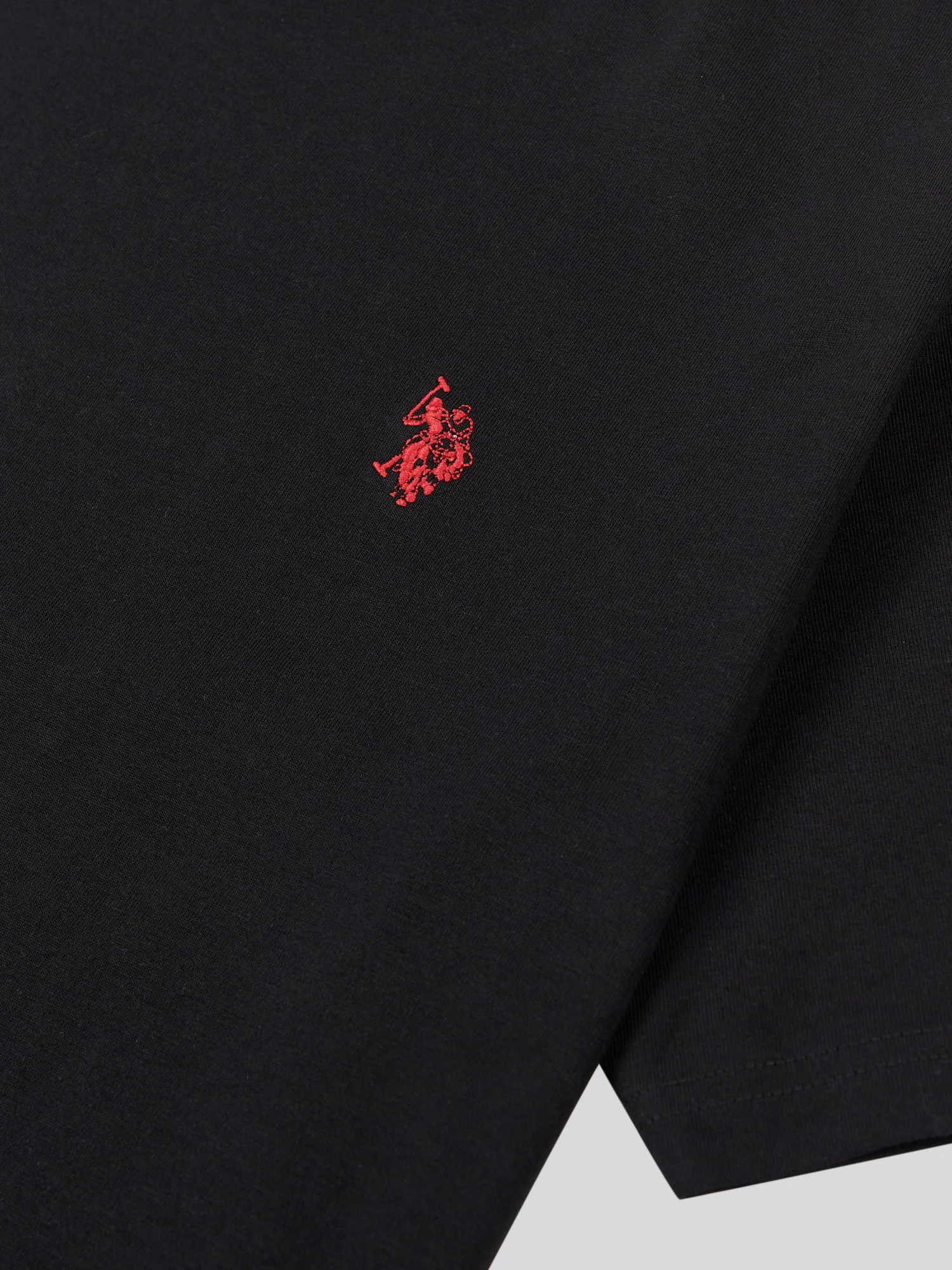 Mens Double Horsemen T-Shirt Black / Haute Red DHM - Image 3