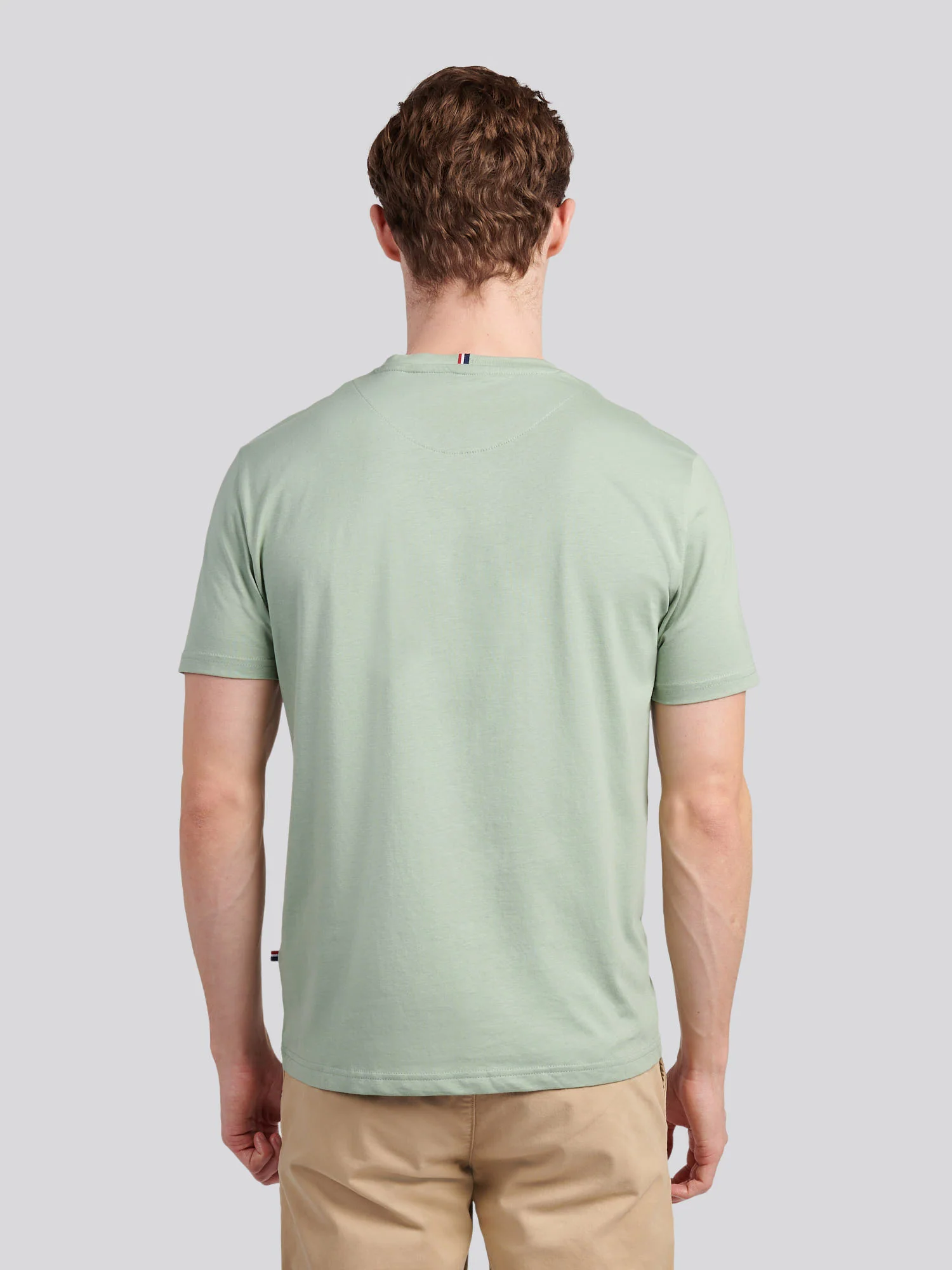Mens Double Horsemen T-Shirt Iceberg Green - Image 4