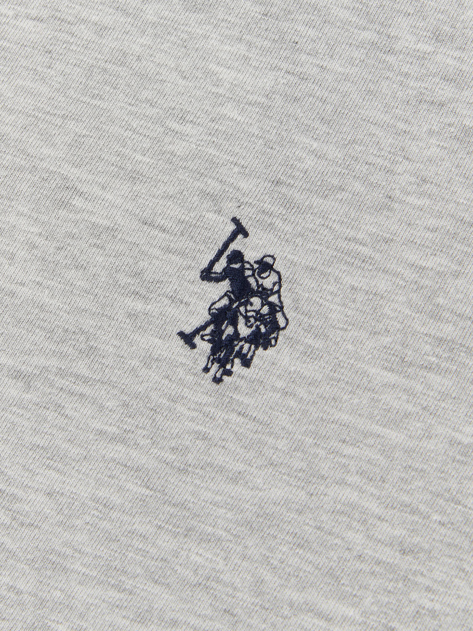 Mens Double Horsemen T-Shirt Mid Grey Marl - Image 7