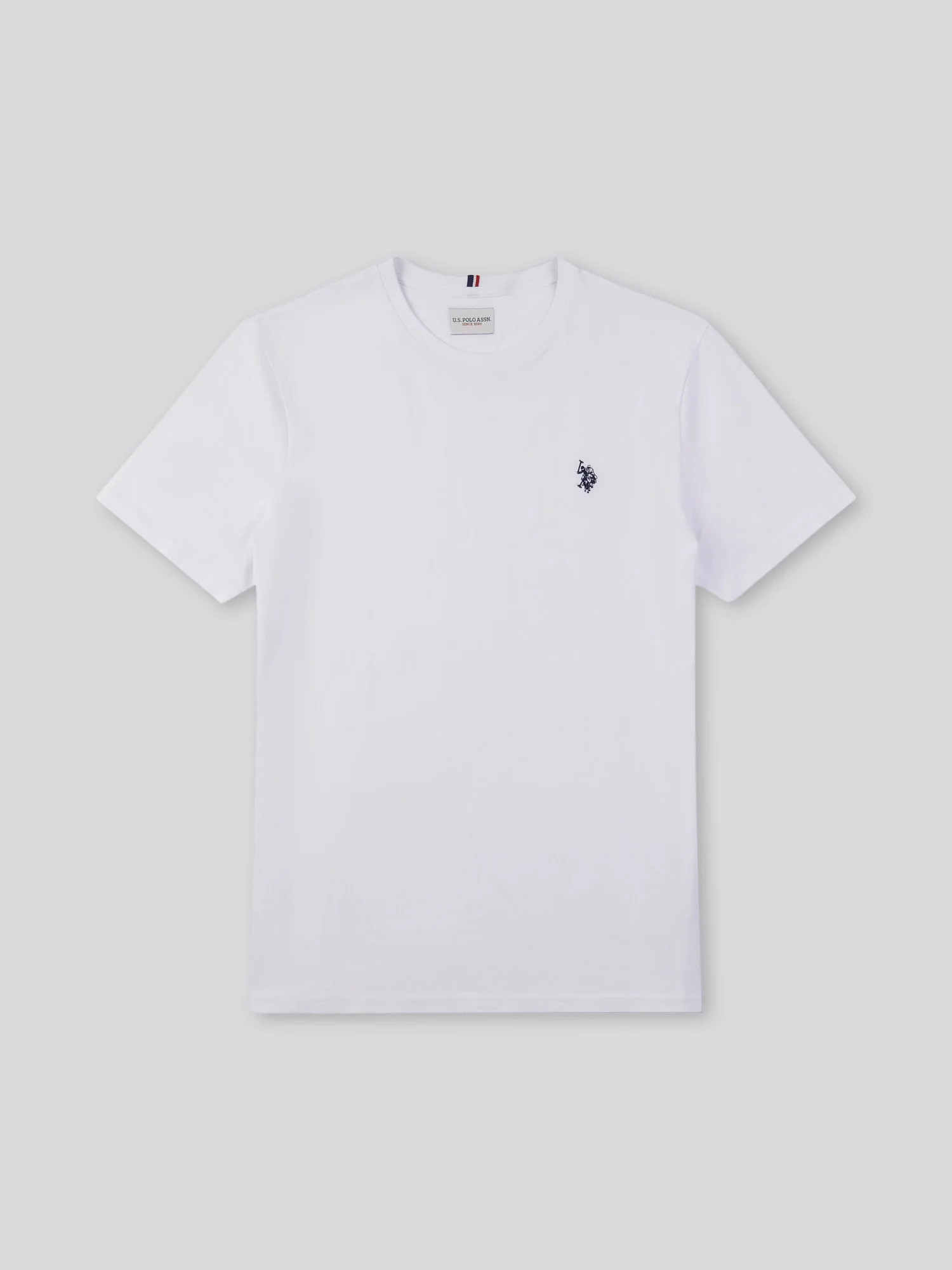 Mens Double Horsemen T-Shirt White / Dark Sapphire Navy DHM - Image 5