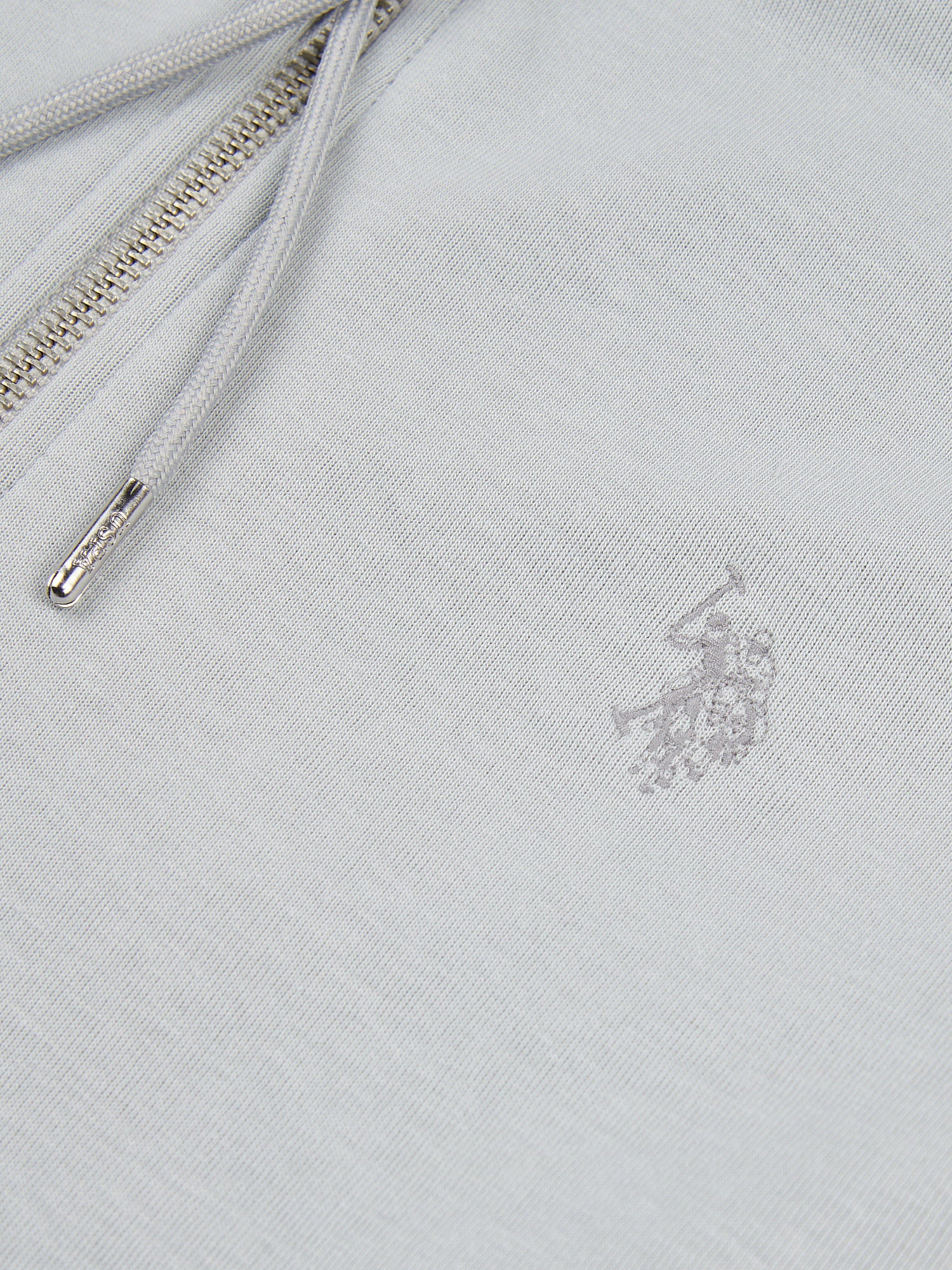 Mens Double Horsemen Zip Hoodie in High Rise - Image 8