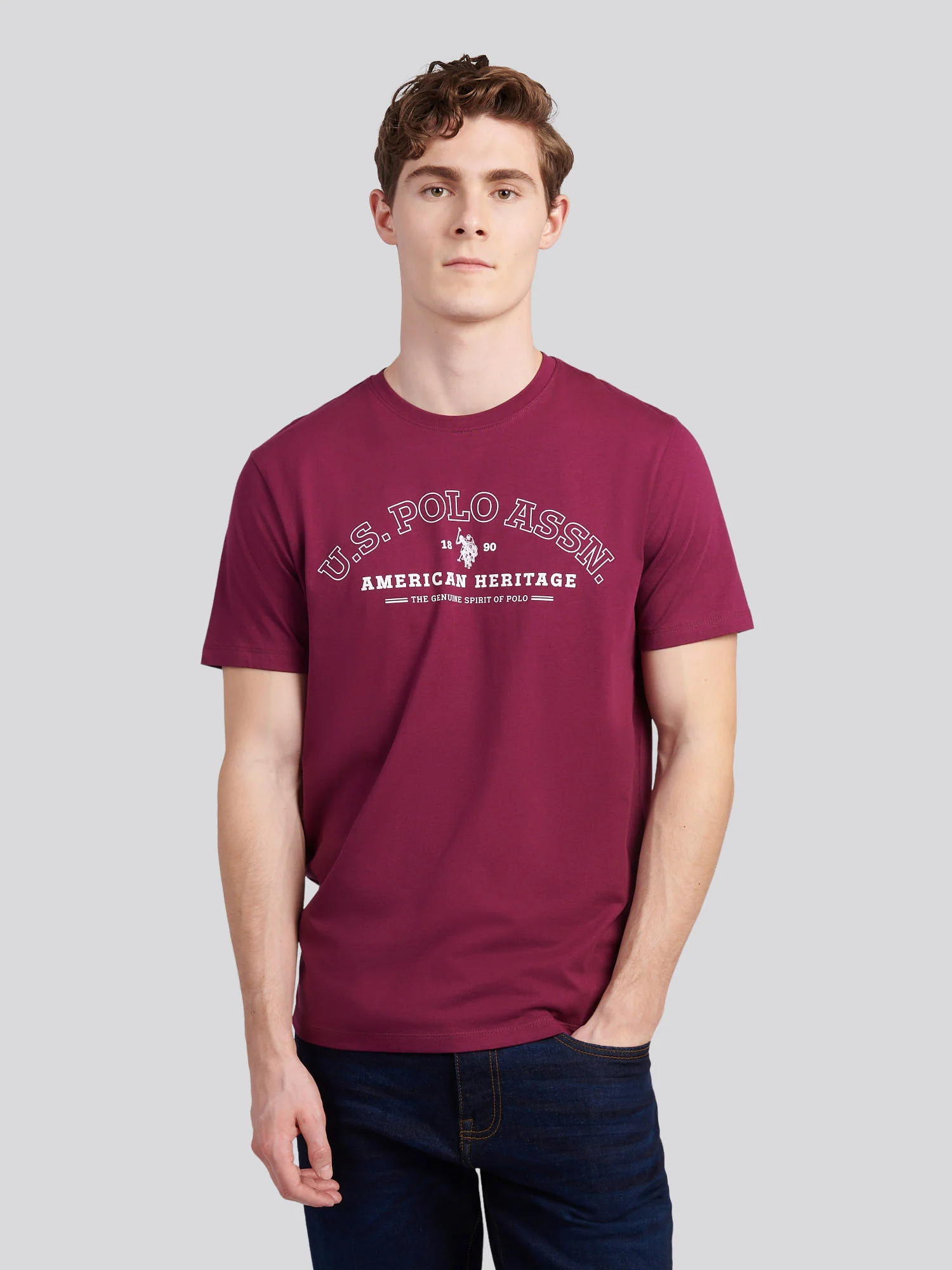 Mens Heritage Graphic T-Shirt in Grape Wine